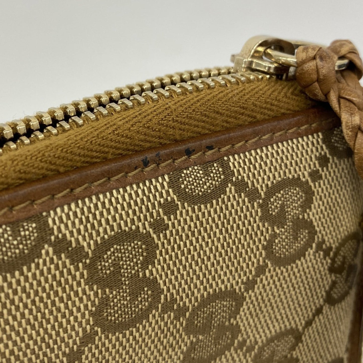 Gucci Brown Canvas Long Wallet (Bi-Fold) ( )