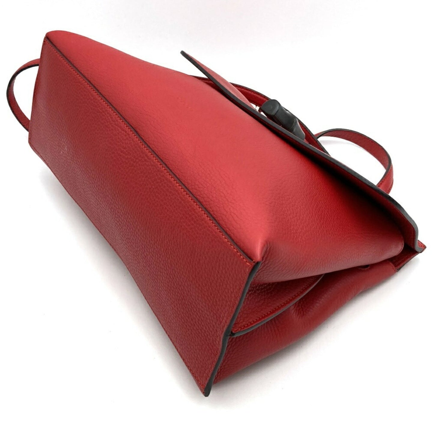 Gucci Red Color Leather Handbag Shoulder Bag ( )