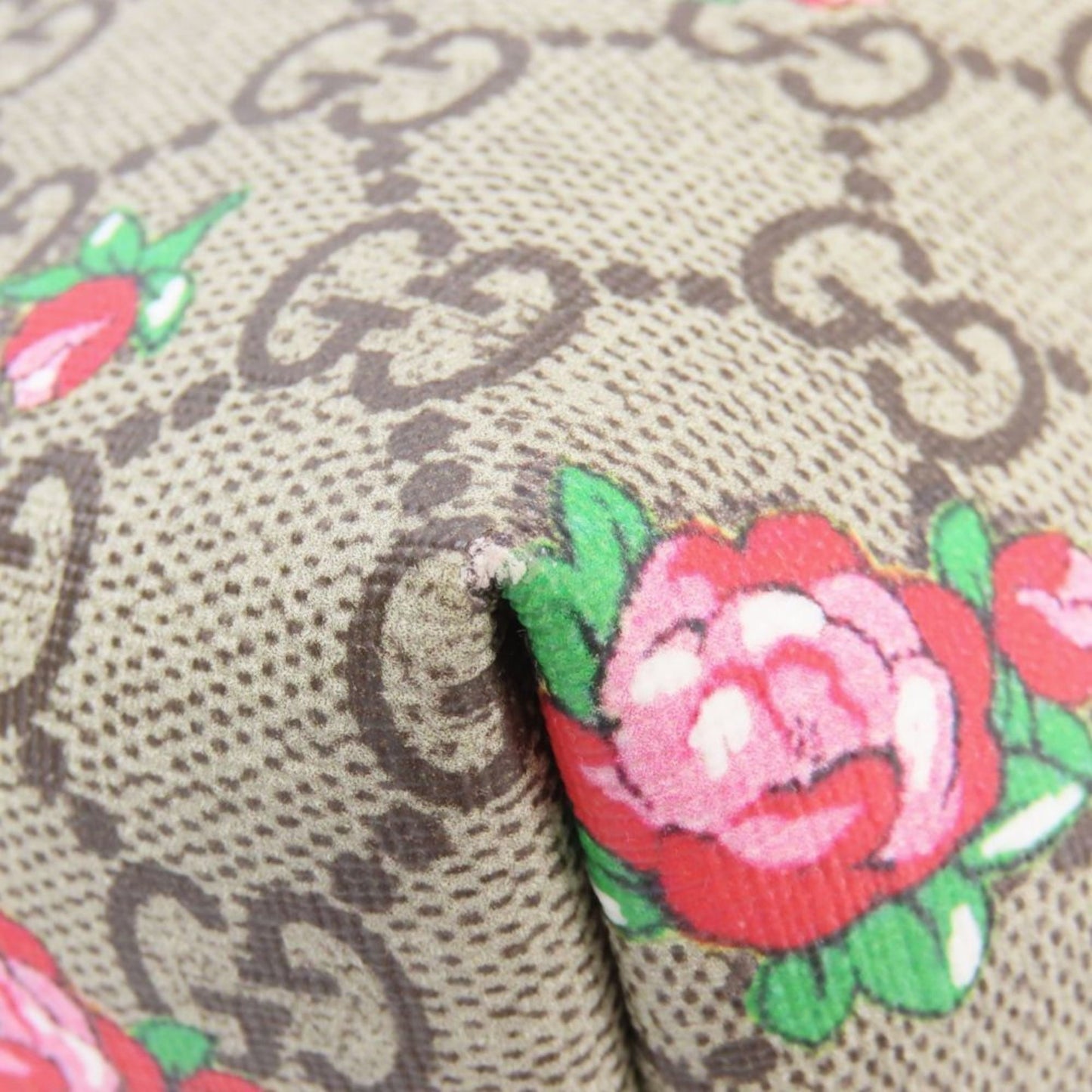 Gucci Beige Rose Pink Gg Supreme Leather Tote Bag ( )
