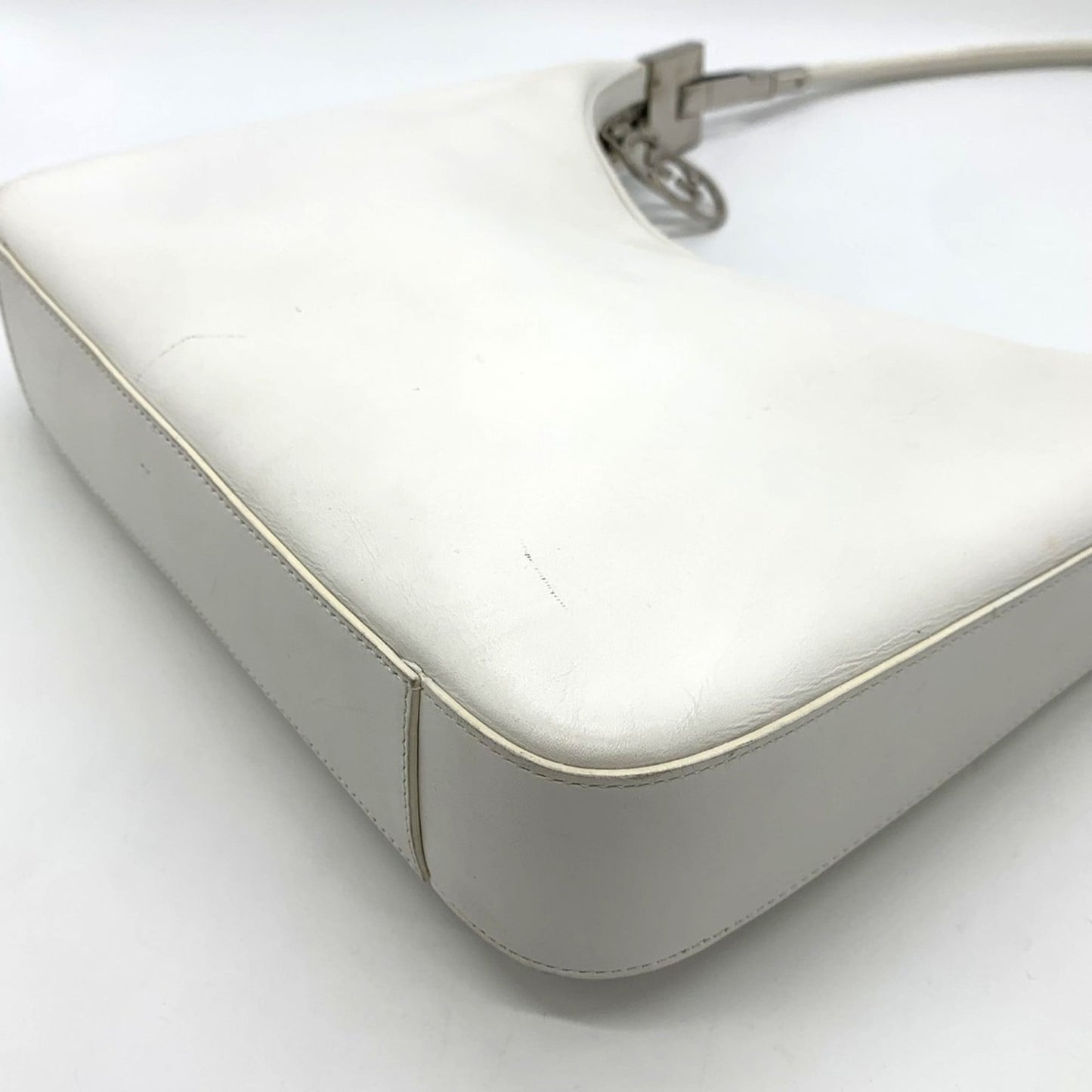 Gucci White Leather Shoulder Bag ( )