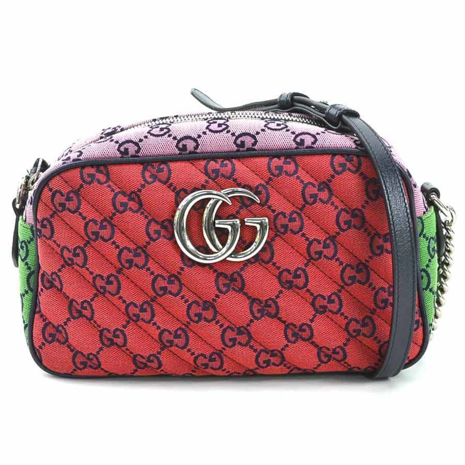 Gucci Leather Canvas Shoulder Bag