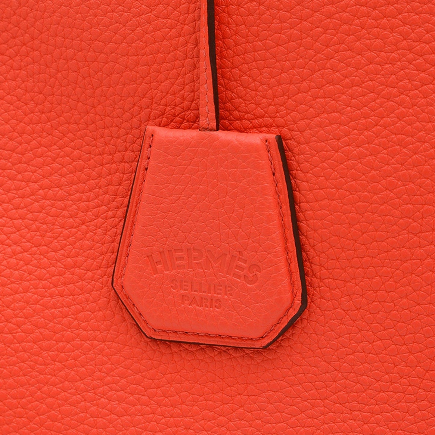 Hermes Orange Taurillon Clemence Leather Shoulder Bag ( )