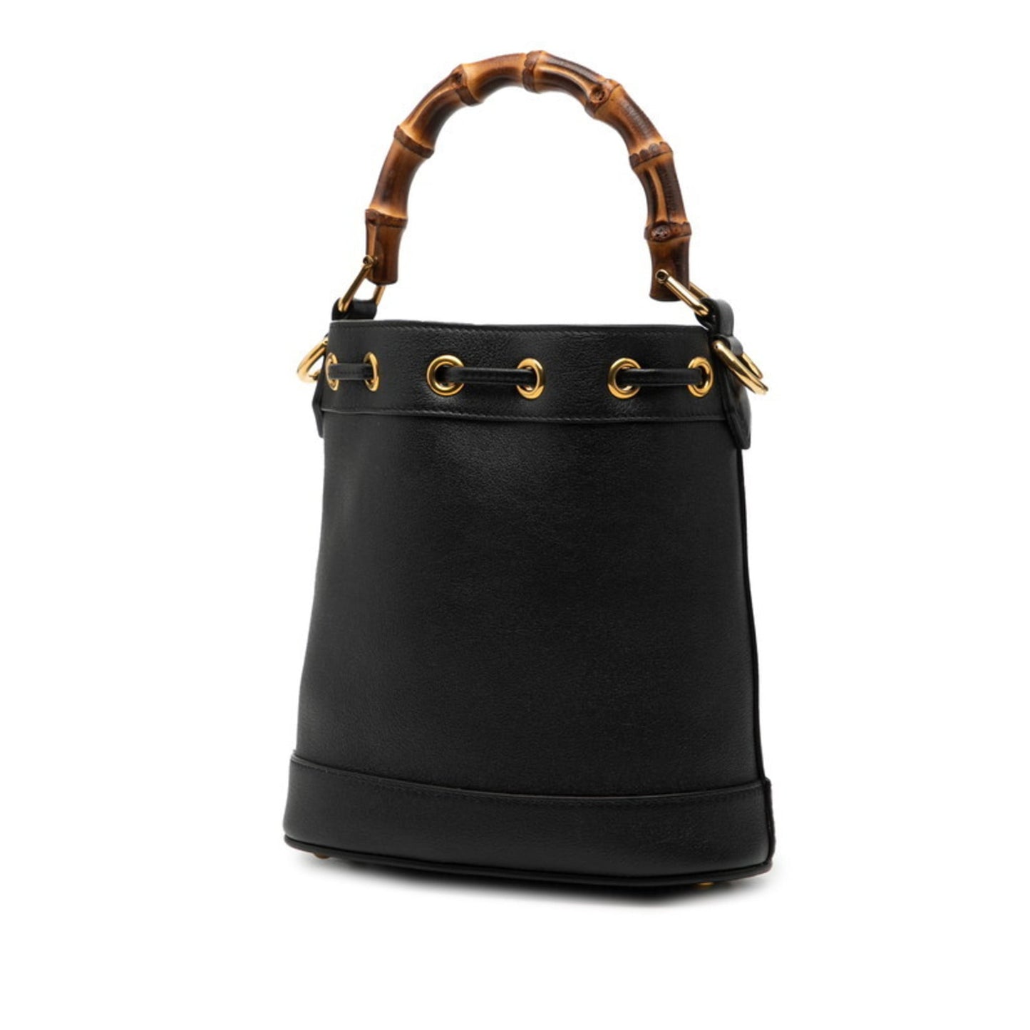 Gucci Bamboo Black Leather Shoulder Bag ( )