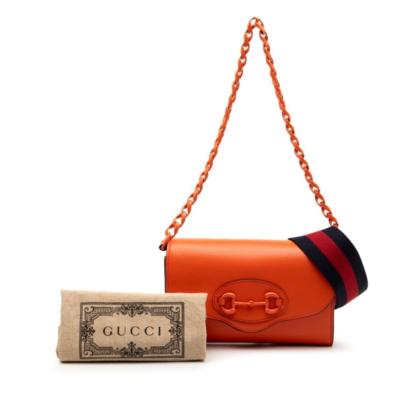 Gucci Orange Leather Shoulder Bag ( )