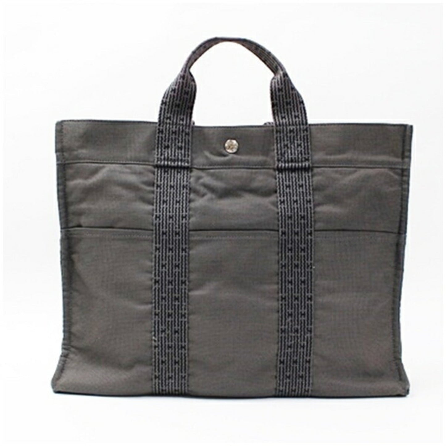 Hermes Her Line Gray Canvas Tote Bag ( )