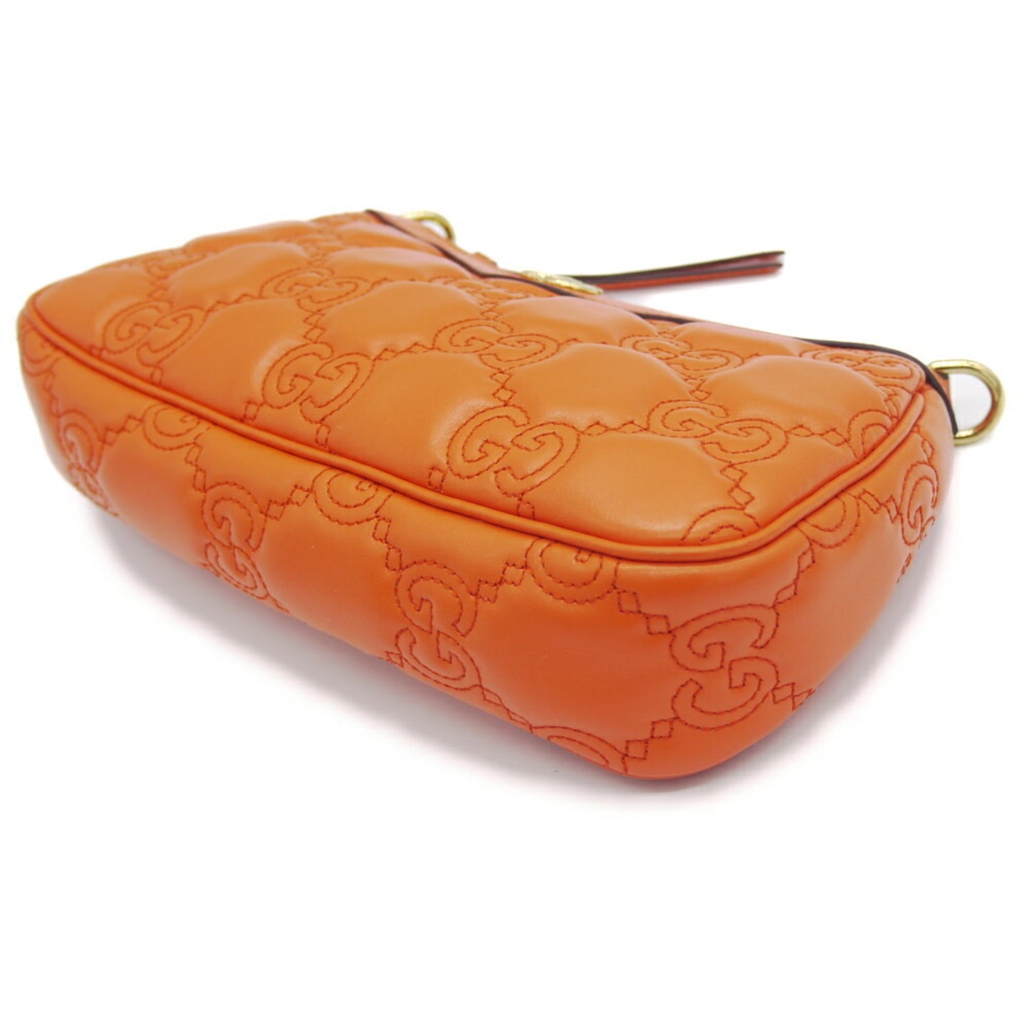 Gucci Orange Leather Handbag Shoulder Bag ( )
