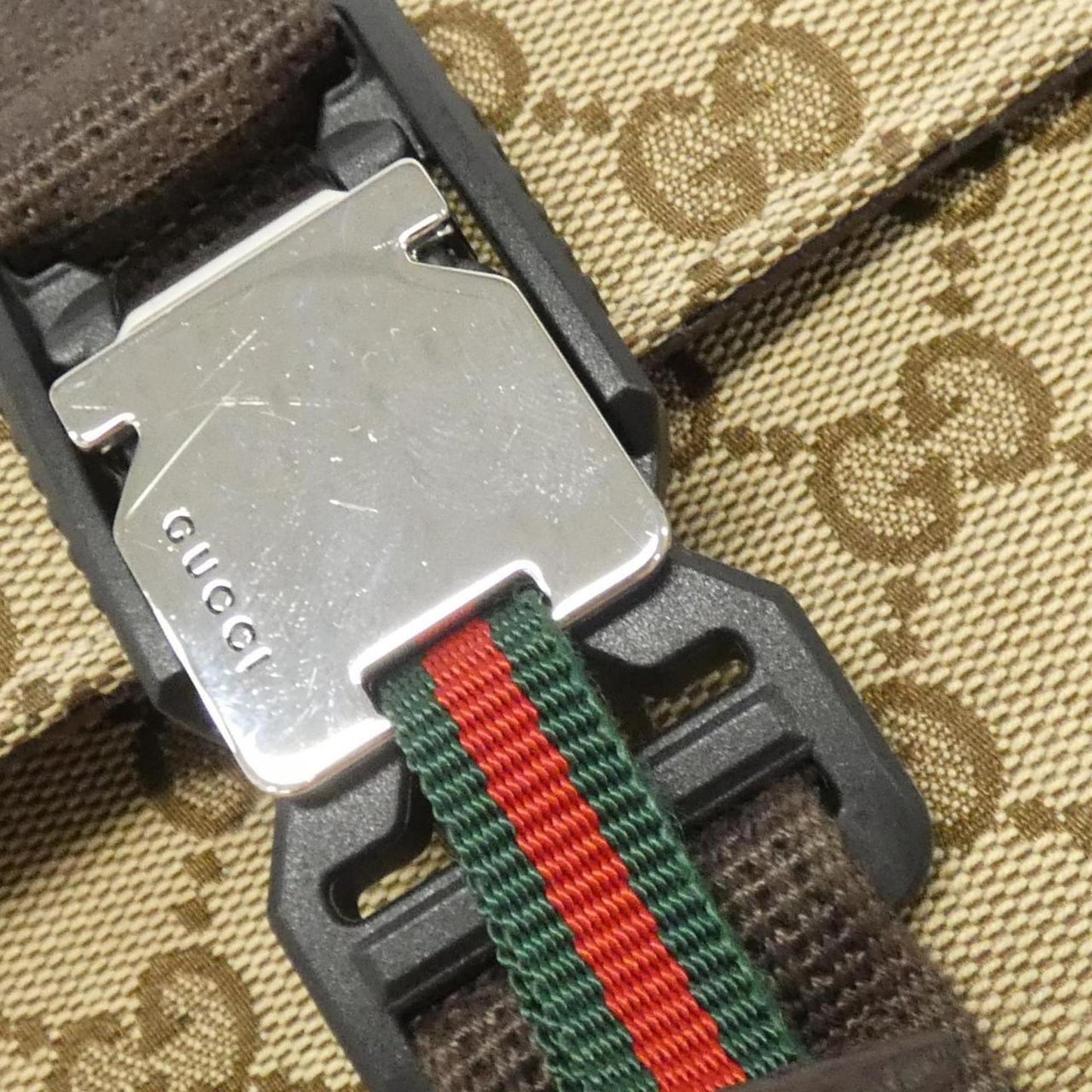 Gucci Leather Canvas Shoulder Bag