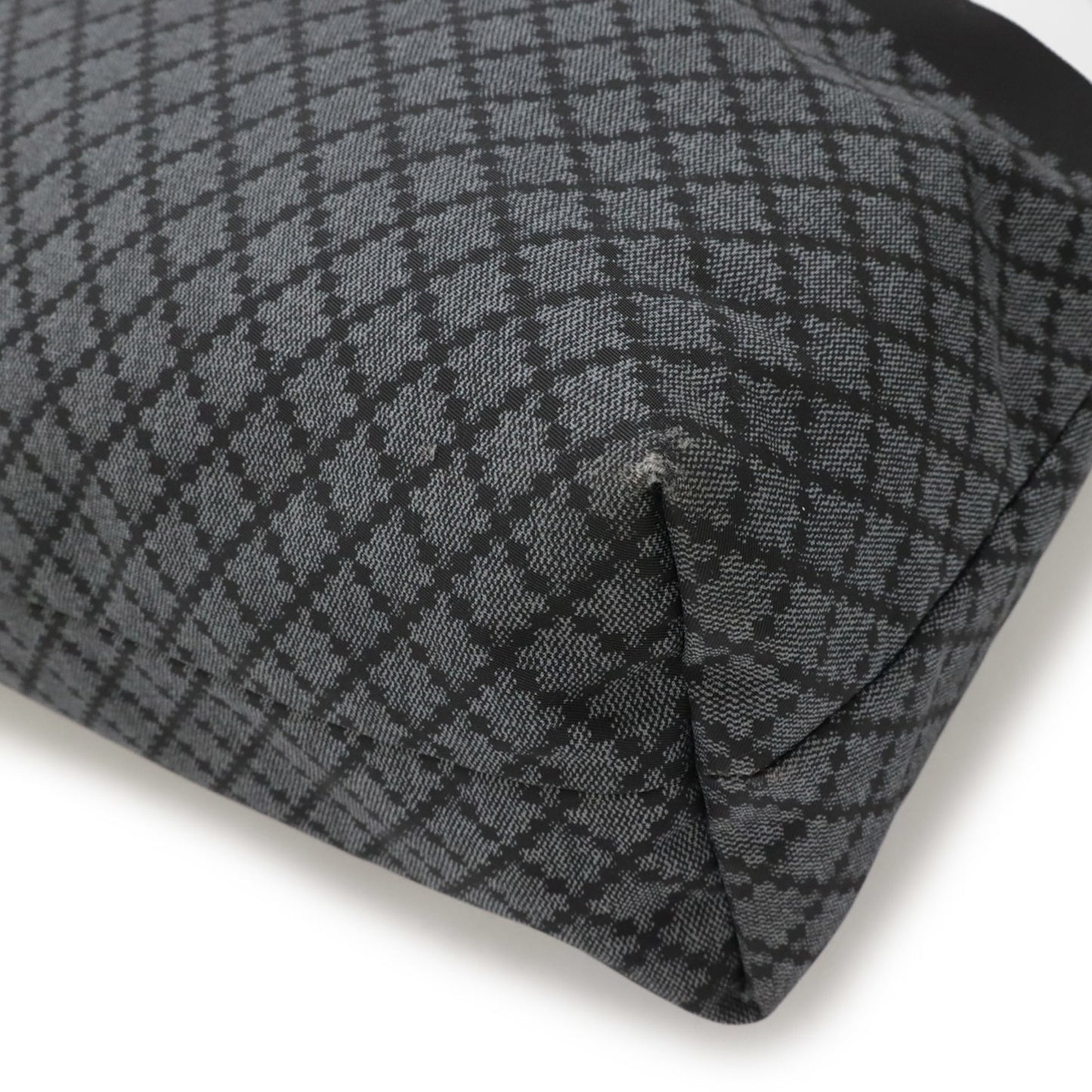 Gucci Black Gray Nylon Leather Shoulder Bag ( )
