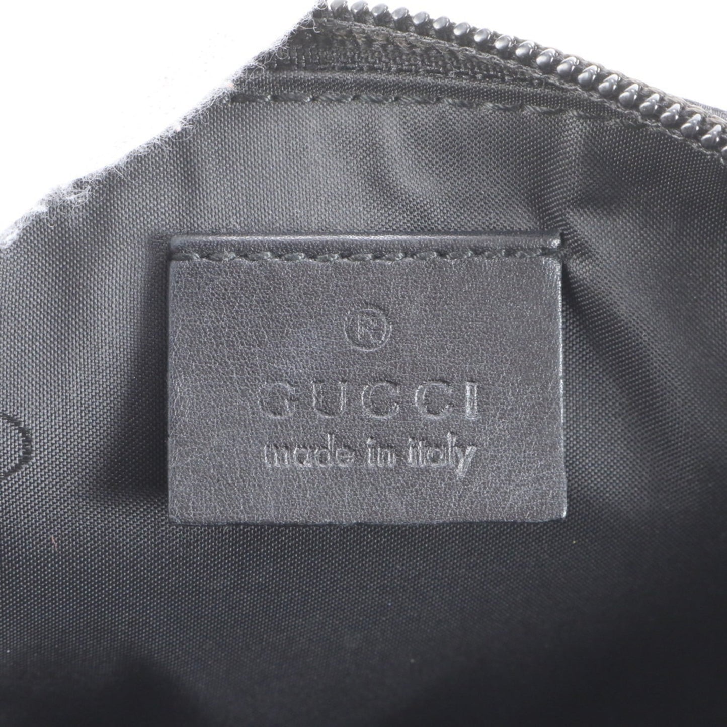 Gucci Black Leather Canvas Pouch Shoulder Bag ( )