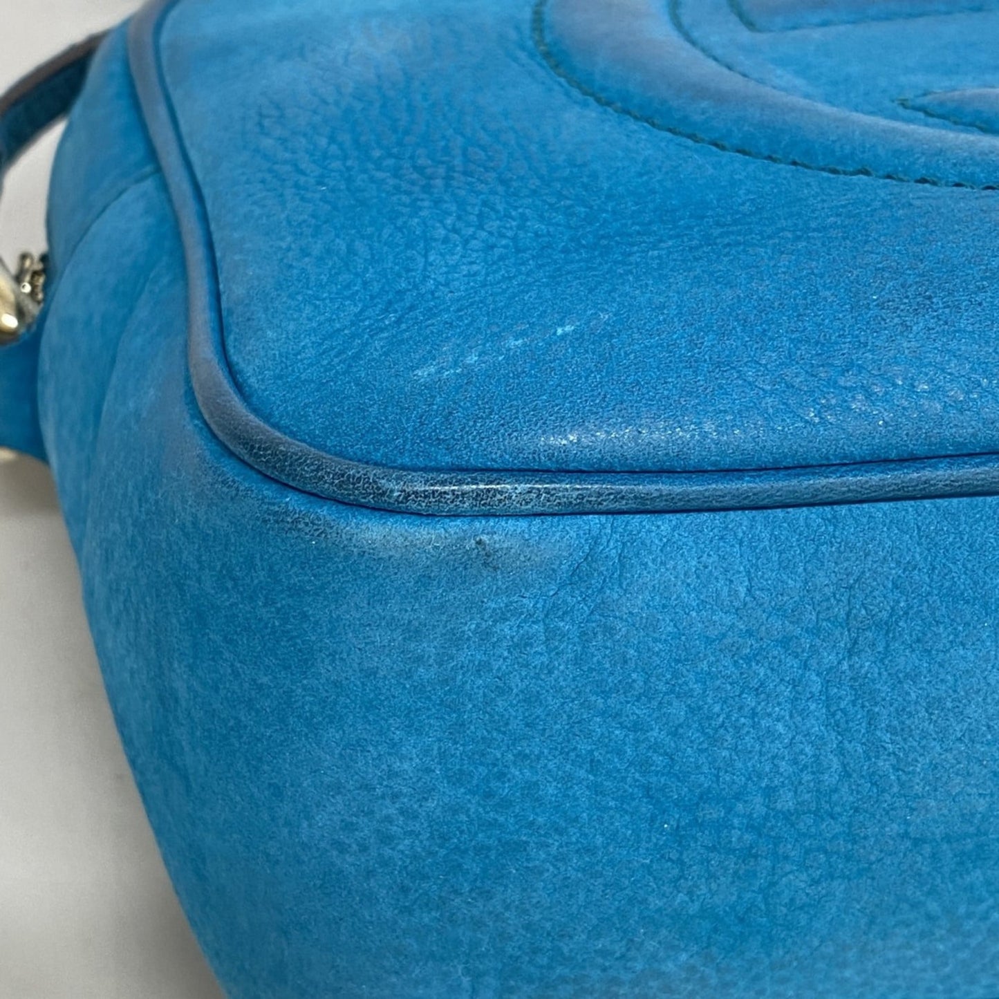 Gucci Blue Leather Shoulder Bag ( )