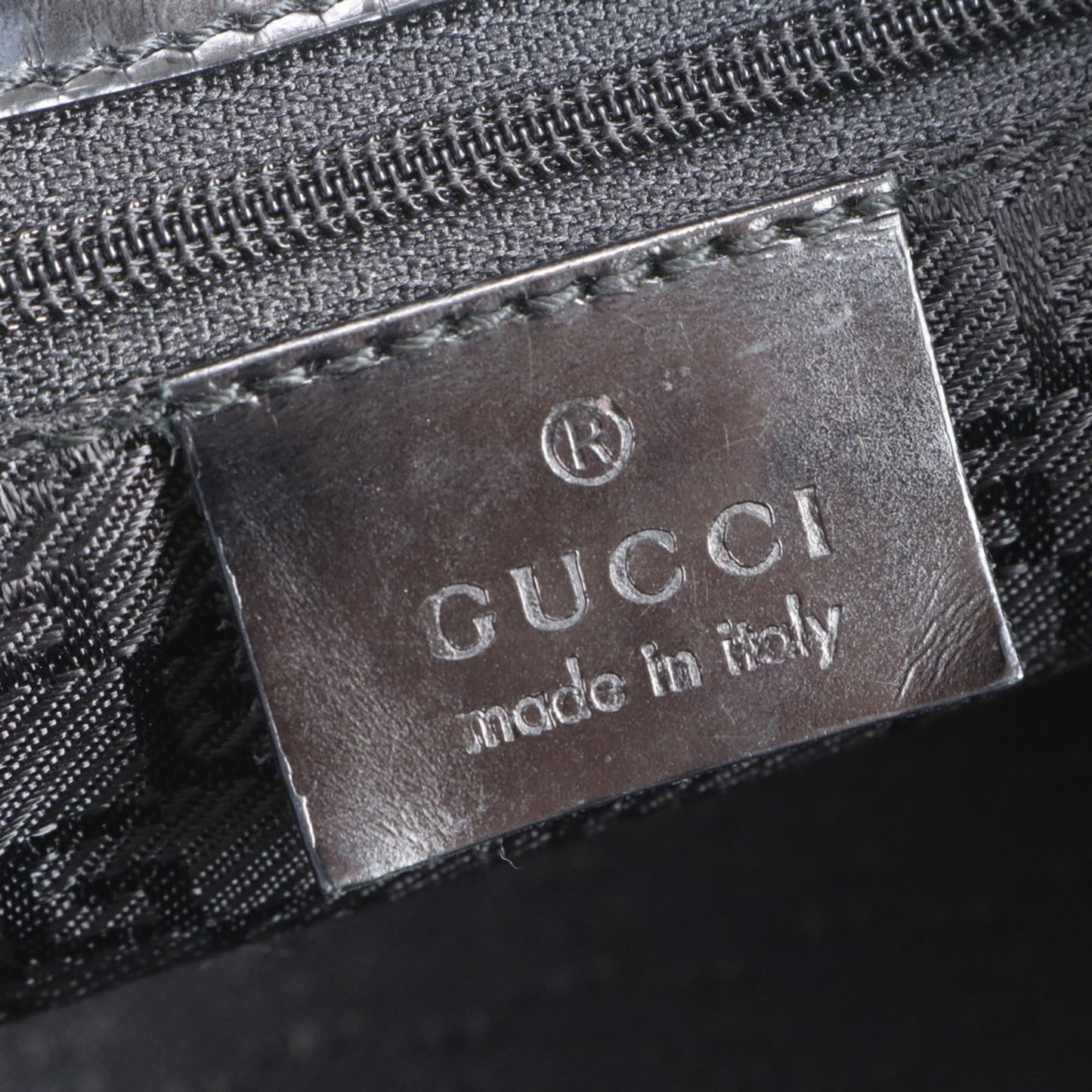 Gucci Beige Leather Canvas Handbag ( )