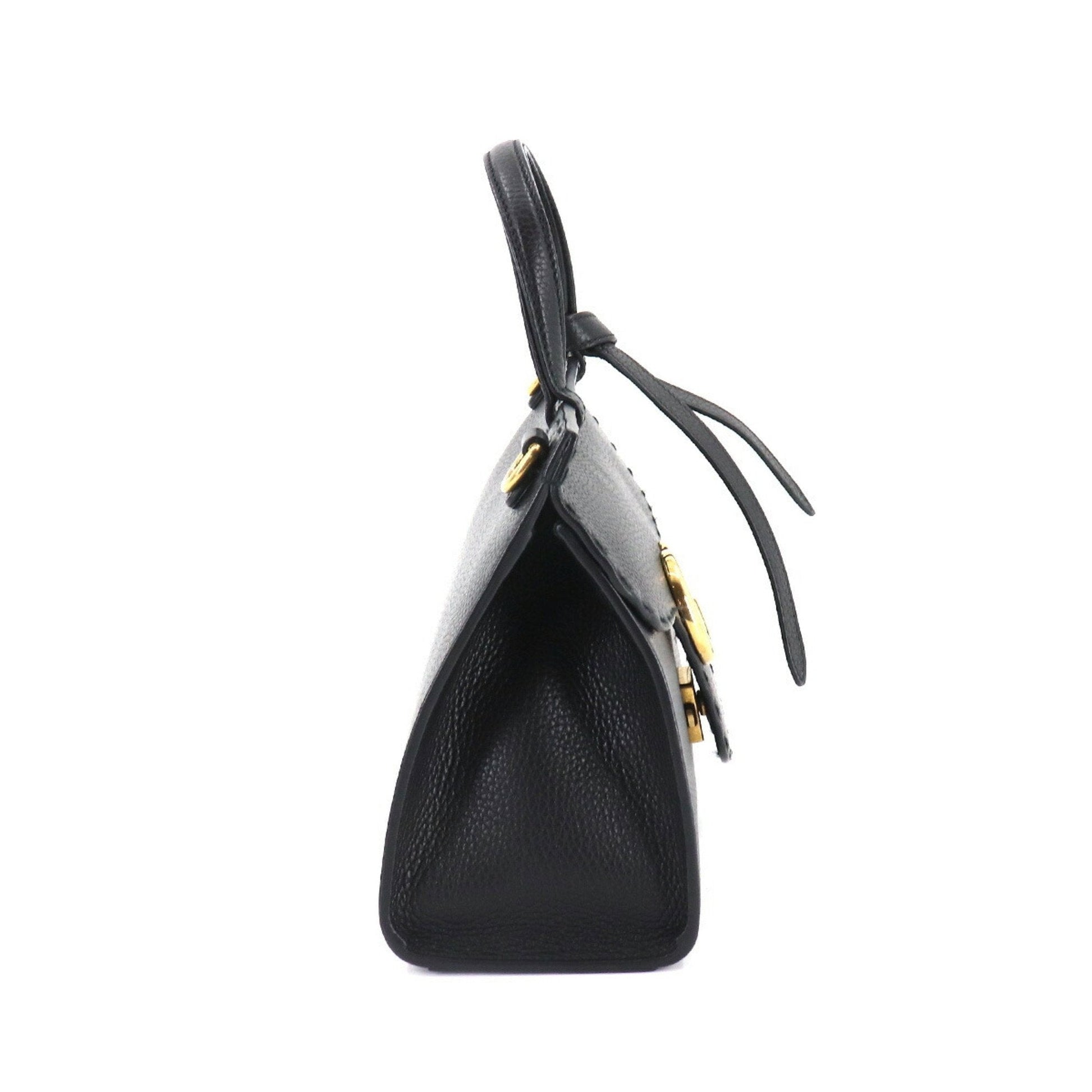 Gucci GG Marmont Black Leather Shoulder Bag Style 2