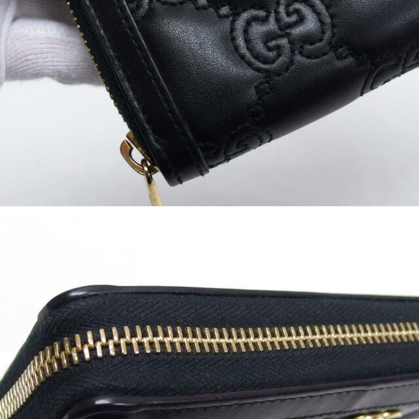 Gucci Black Leather Long Wallet (Bi-Fold) ( )