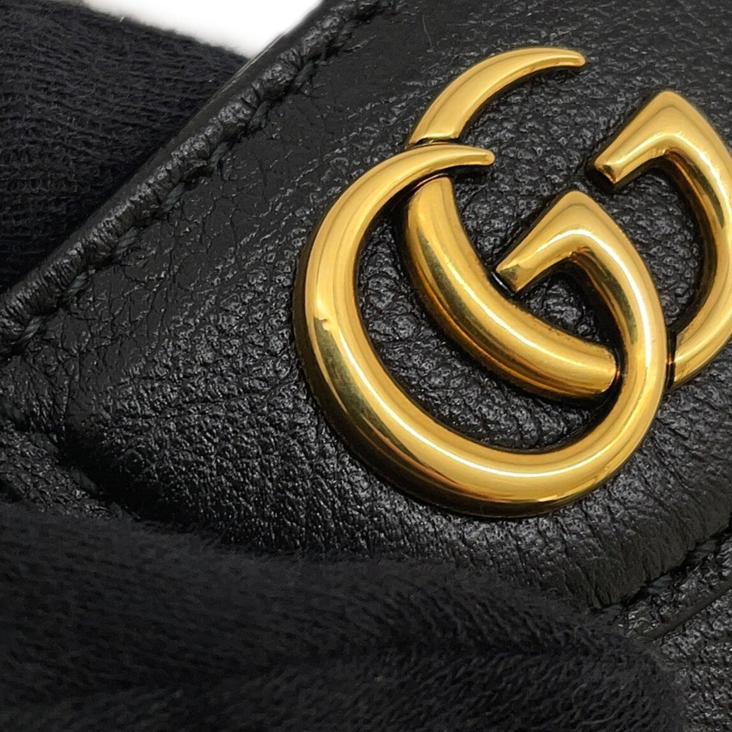 Gucci Beige Black Leather Handbag ( )