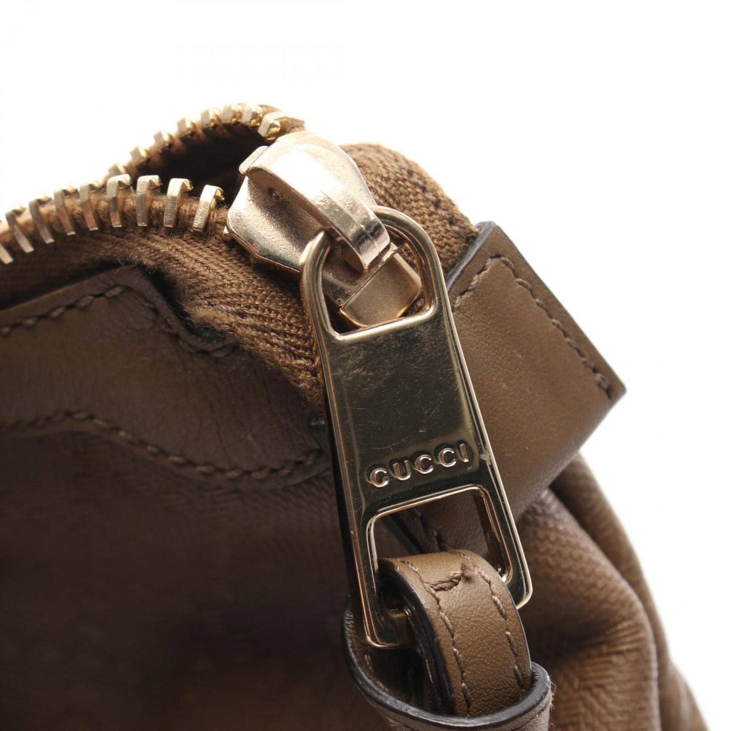 Gucci Brown Leather Tote Bag ( )
