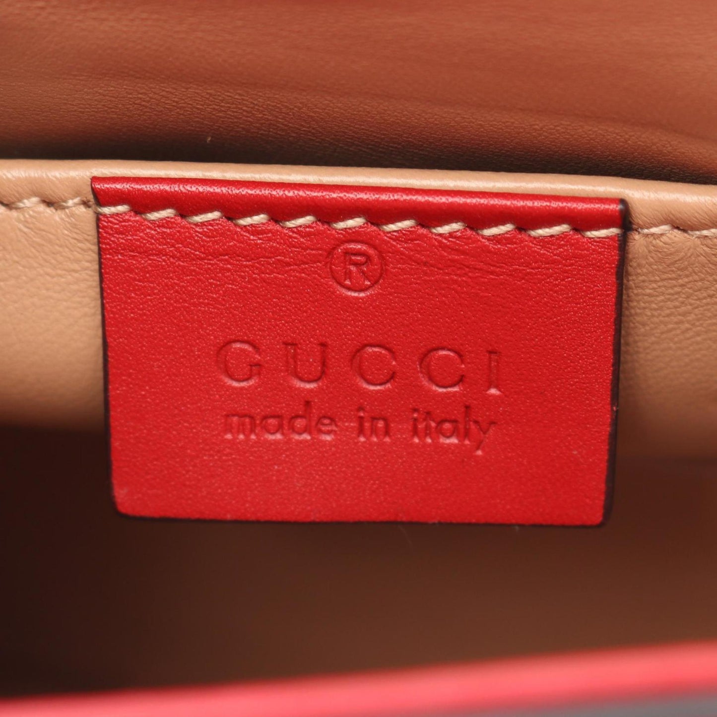 Gucci Red Color Leather Shoulder Bag ( )