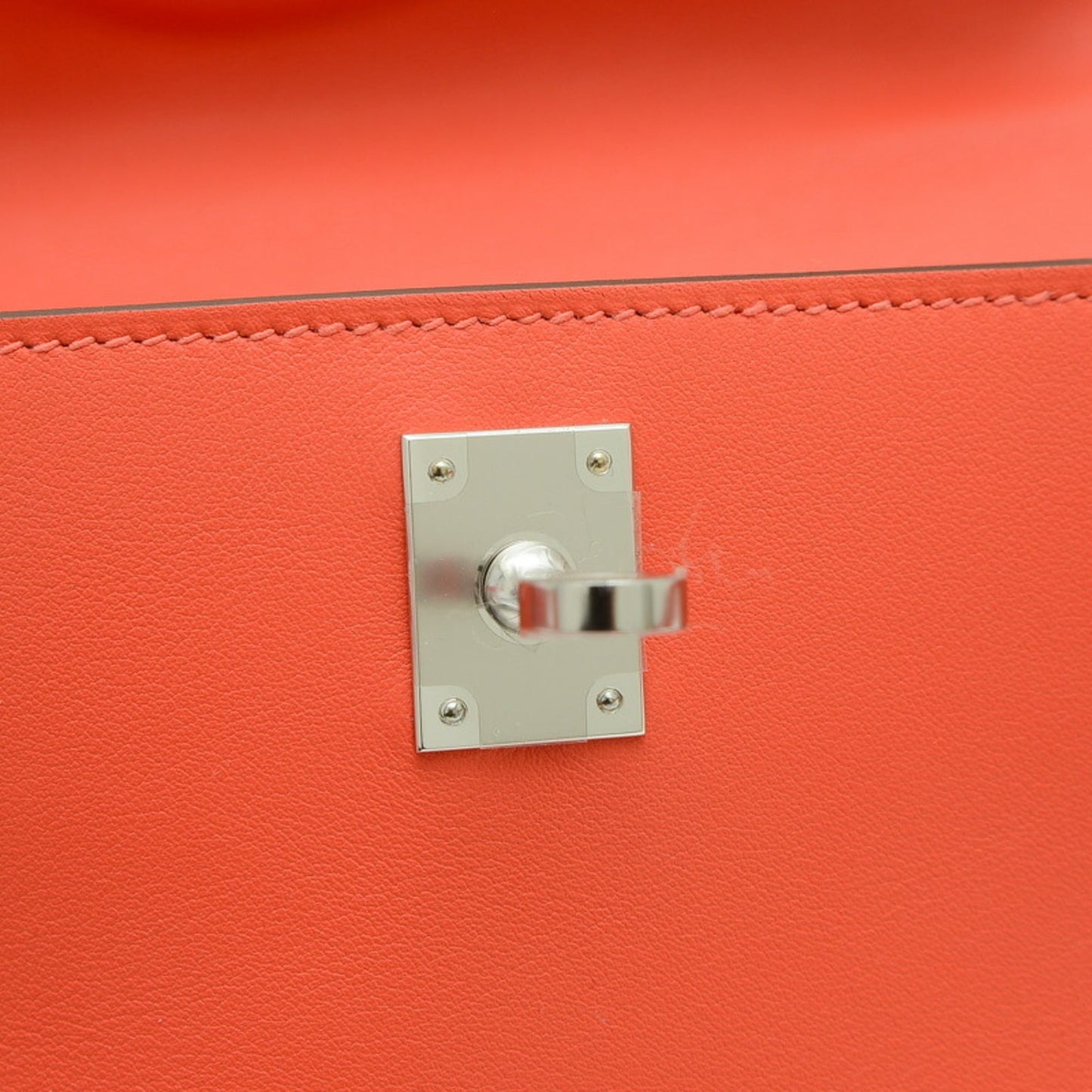 Hermes Orange Swift Leather Clutch Bag Handbag Shoulder Bag ( )