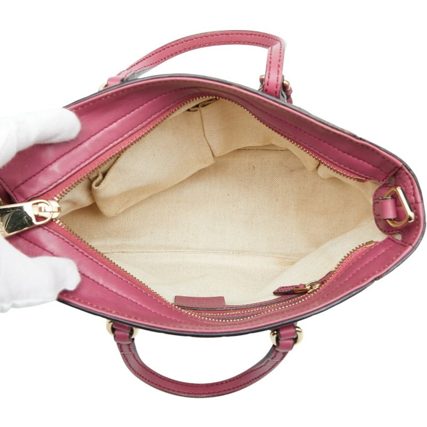 Gucci Purple Leather Handbag Shoulder Bag ( )