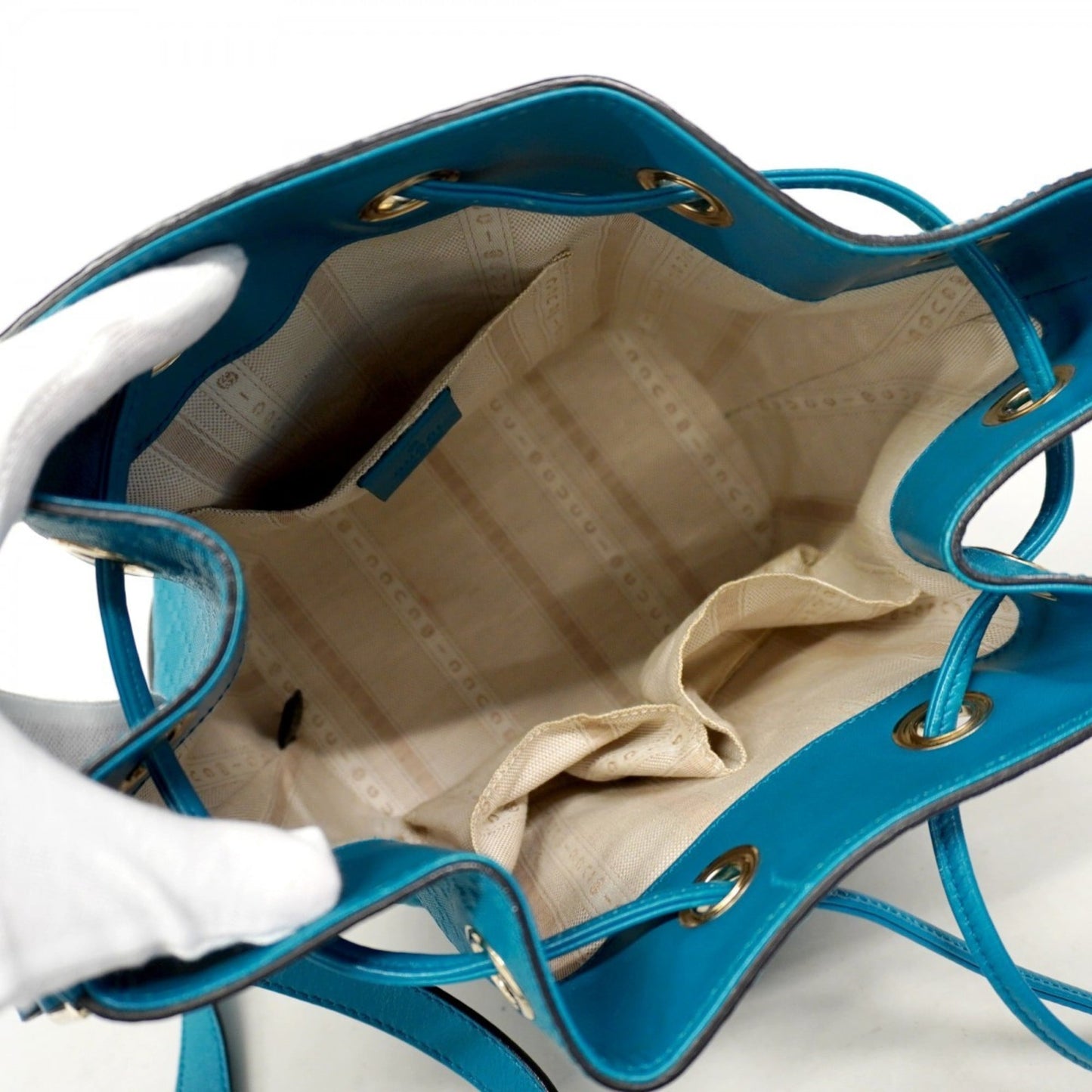 Gucci Blue Leather Shoulder Bag ( )