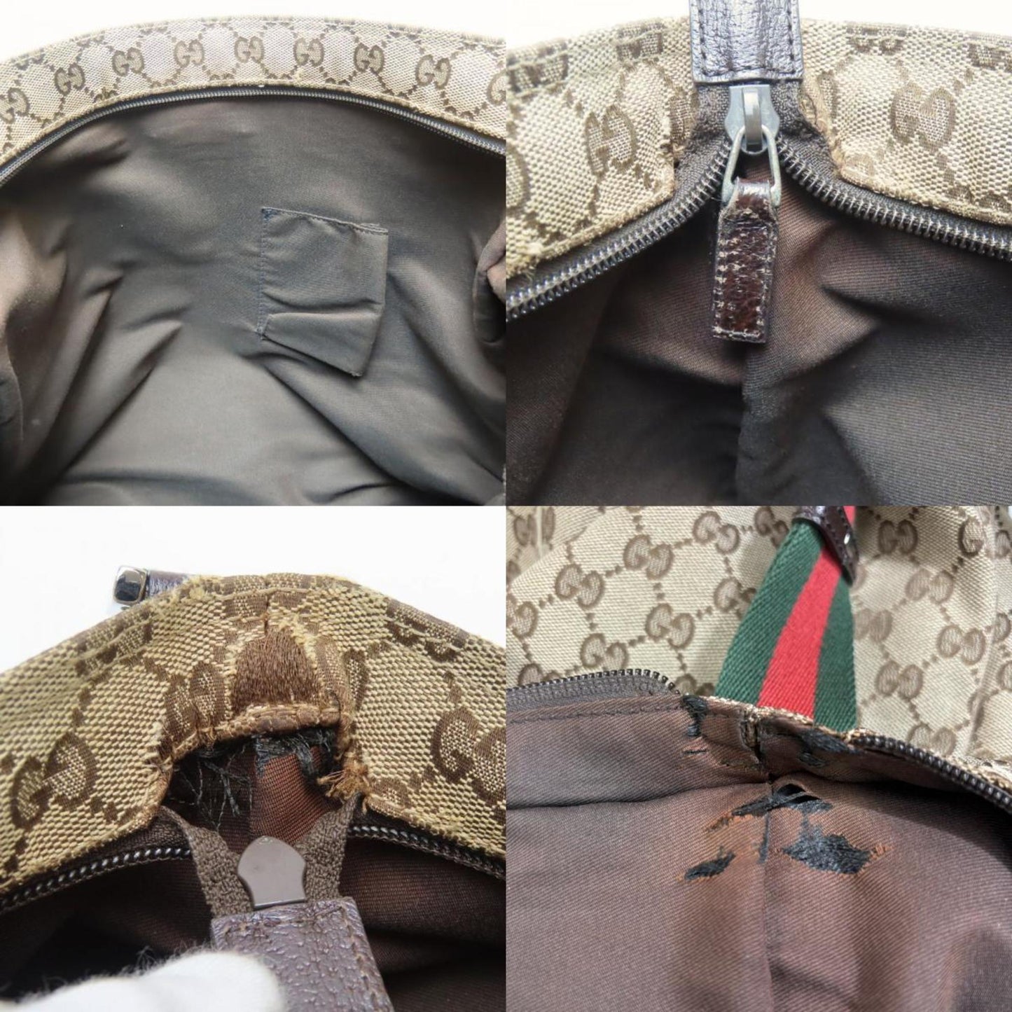 Gucci Beige Gg Canvas Shoulder Bag ( )