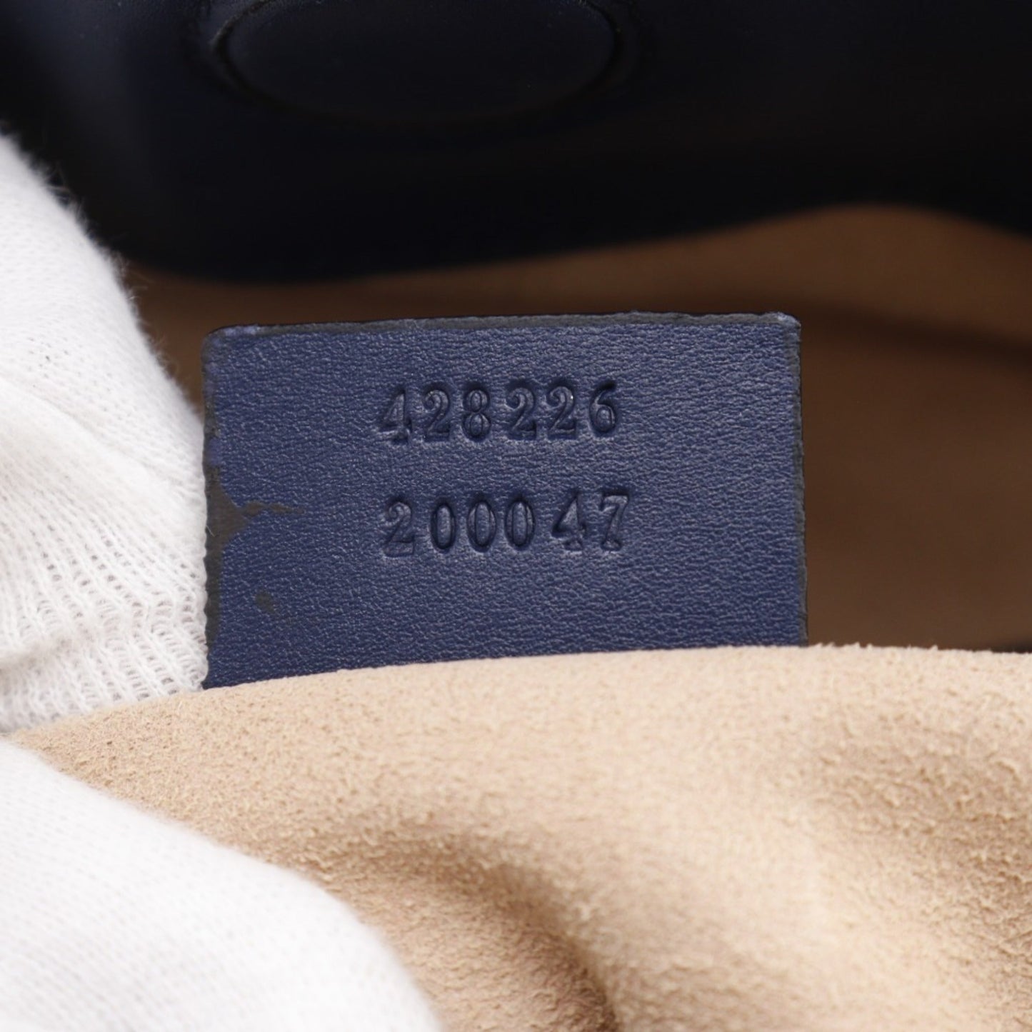 Gucci Navy Leather Handbag ( )