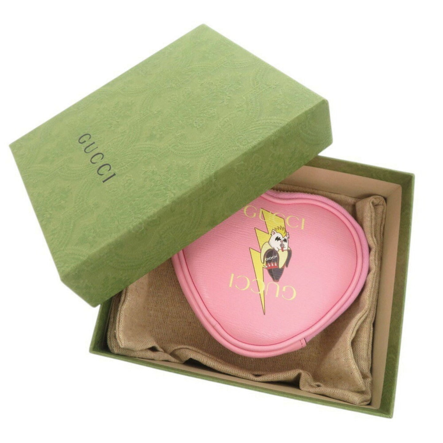 Gucci Pink Leather Coin Purse/Coin Case ( )