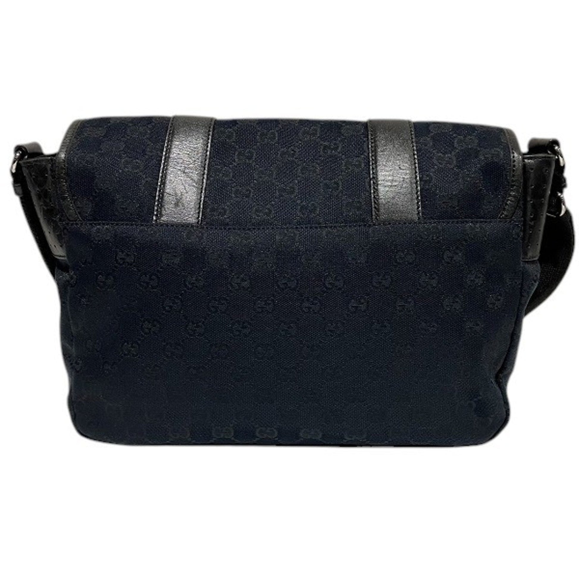 Gucci Leather Canvas Shoulder Bag