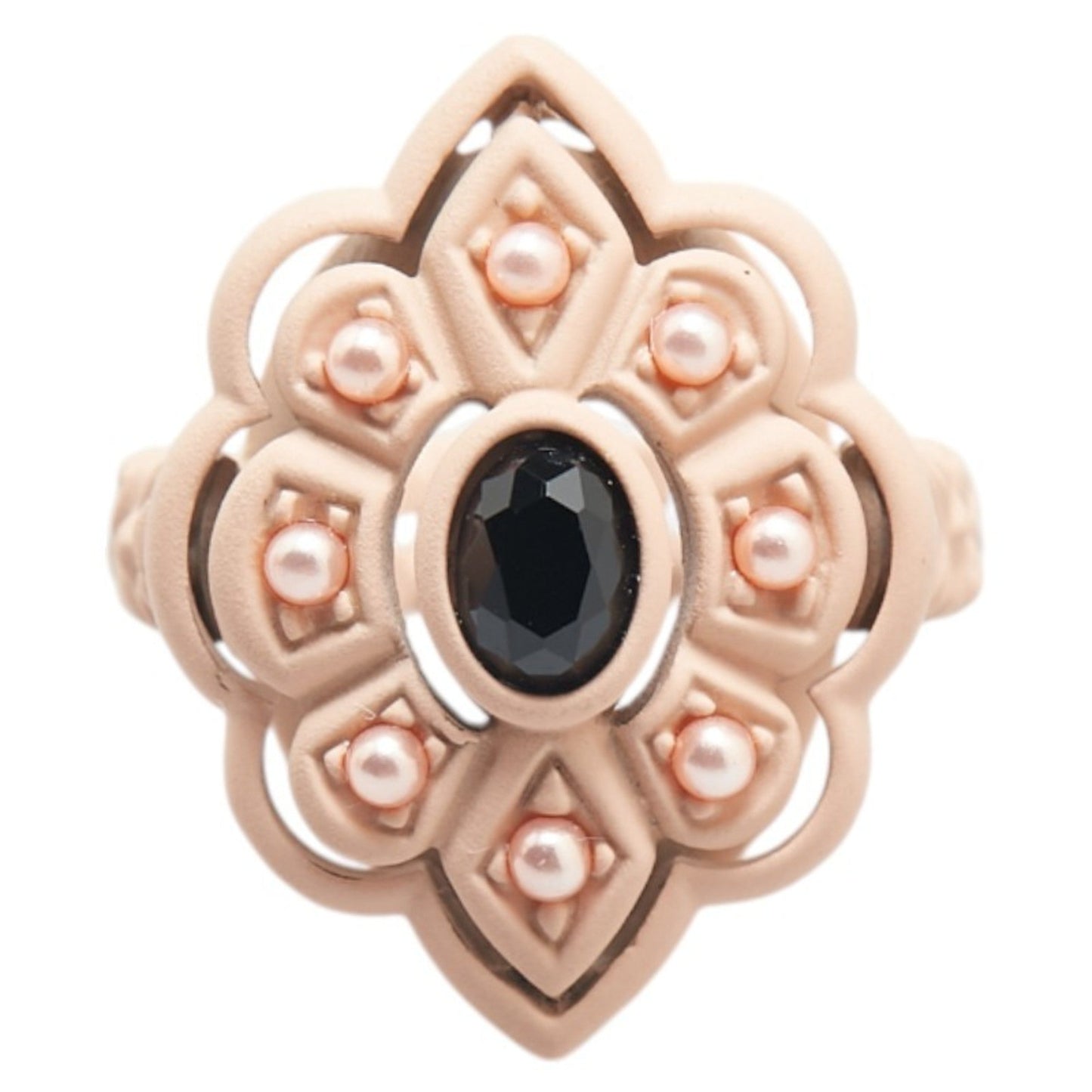 Gucci Pink Artificial Pearl Plastic Band Ring ( )
