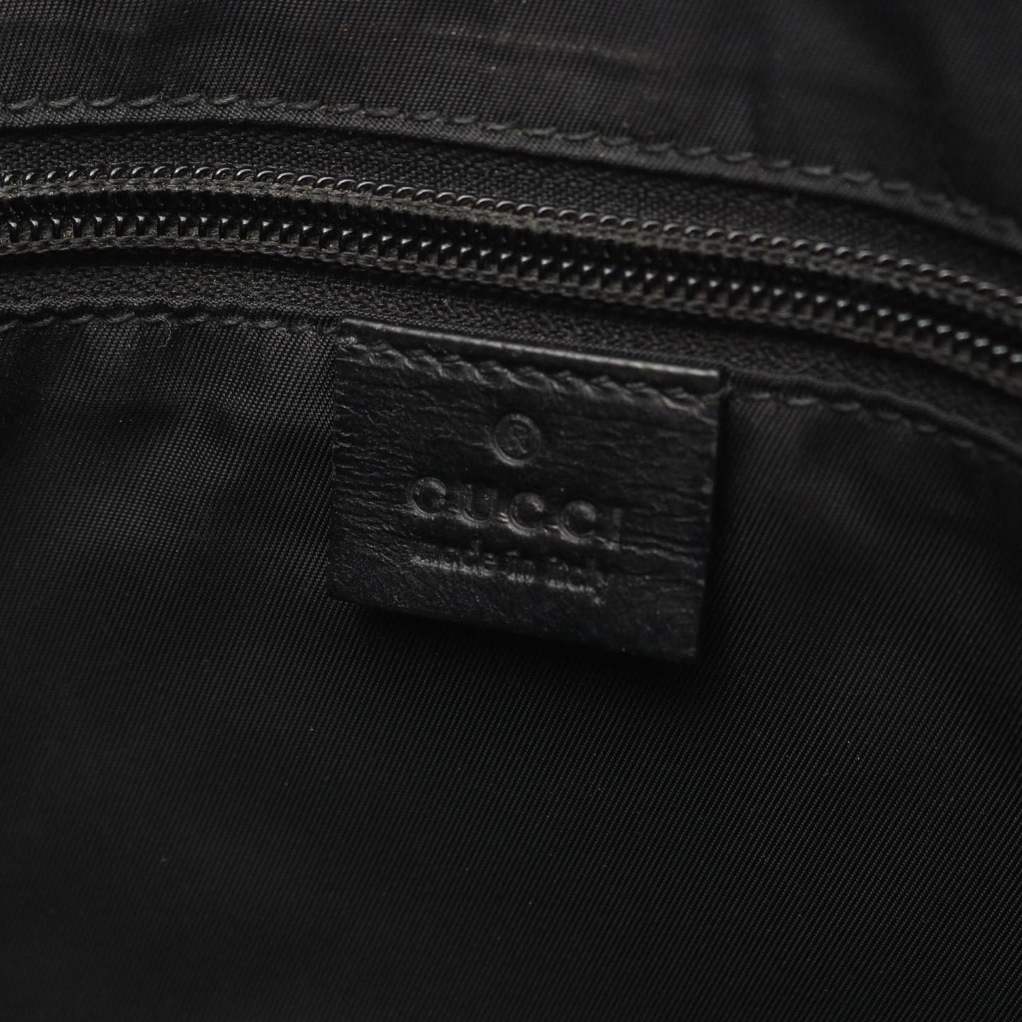 Gucci Black Green Red Color Canvas Leather Tote Bag ( )