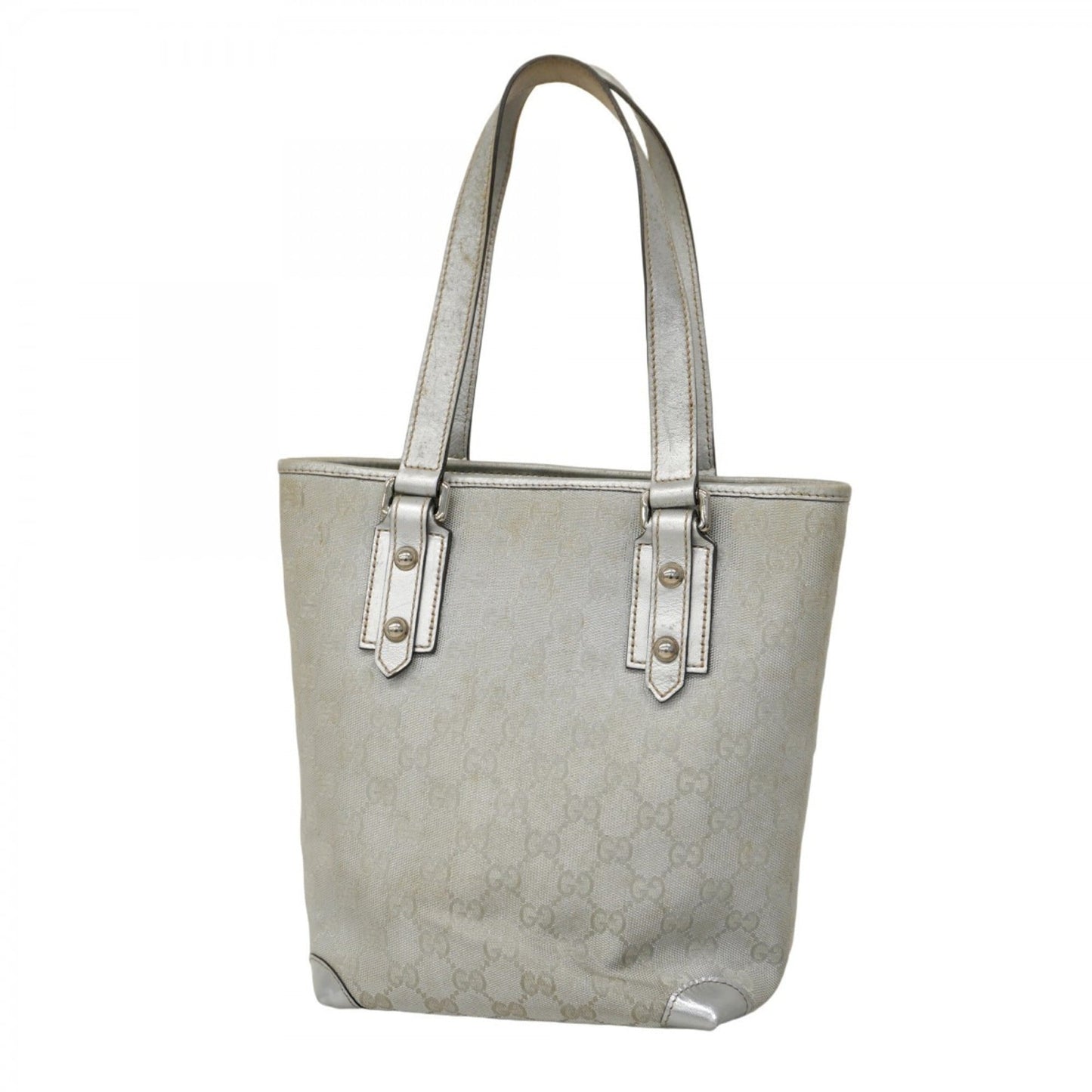 Gucci Silver Canvas Tote Bag ( )