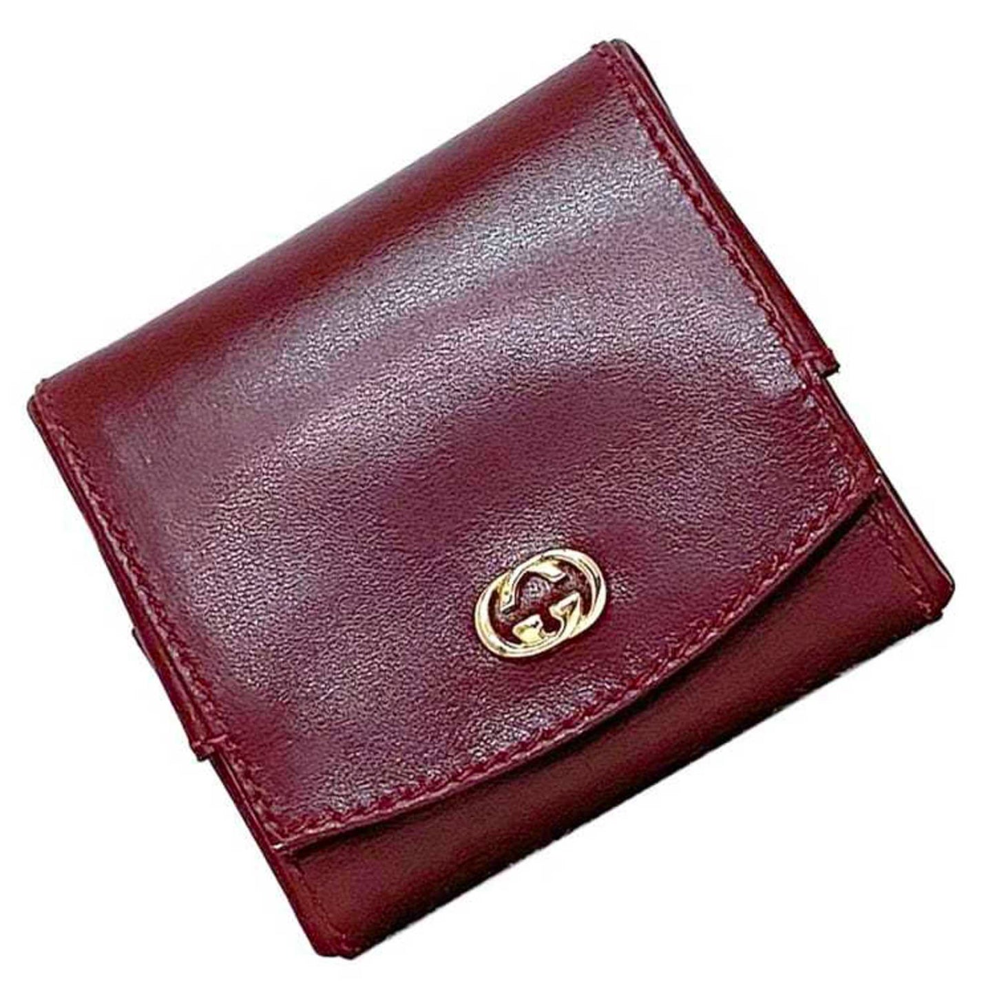 Gucci Bordeaux Leather Coin Purse/Coin Case ( )