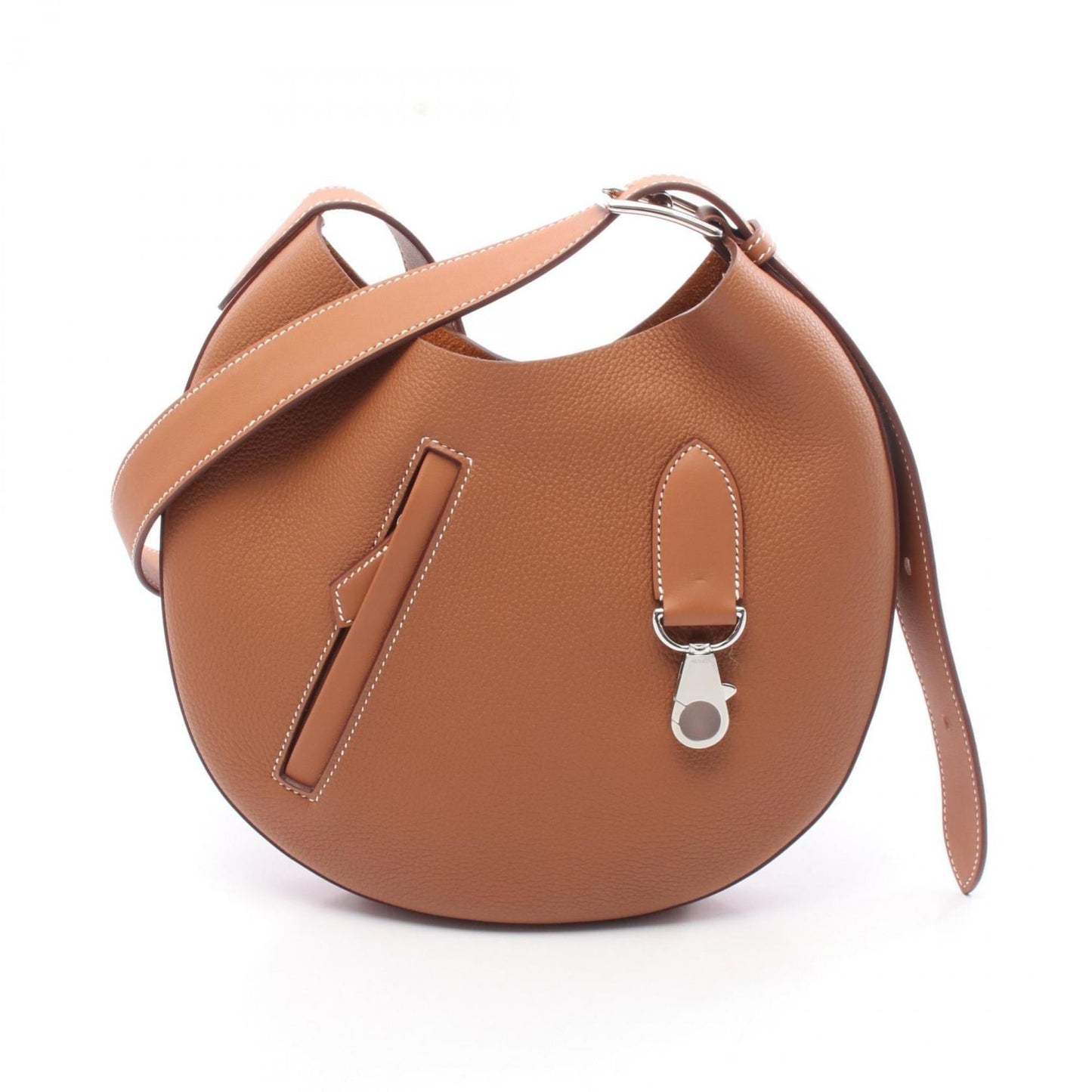 Hermes Brown Gold Brown Togo Leather Shoulder Bag ( )