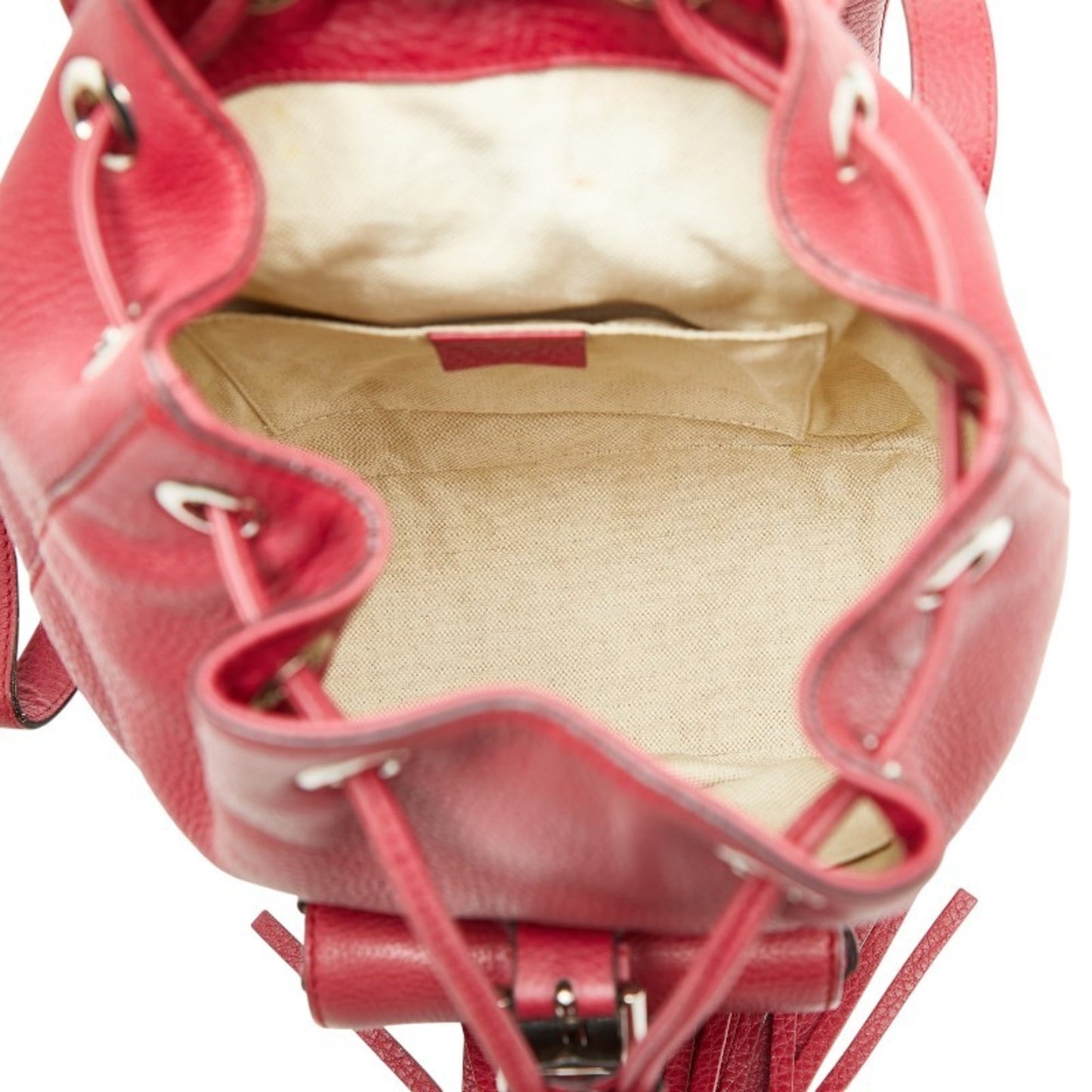 Gucci Red Color Leather Backpack ( )