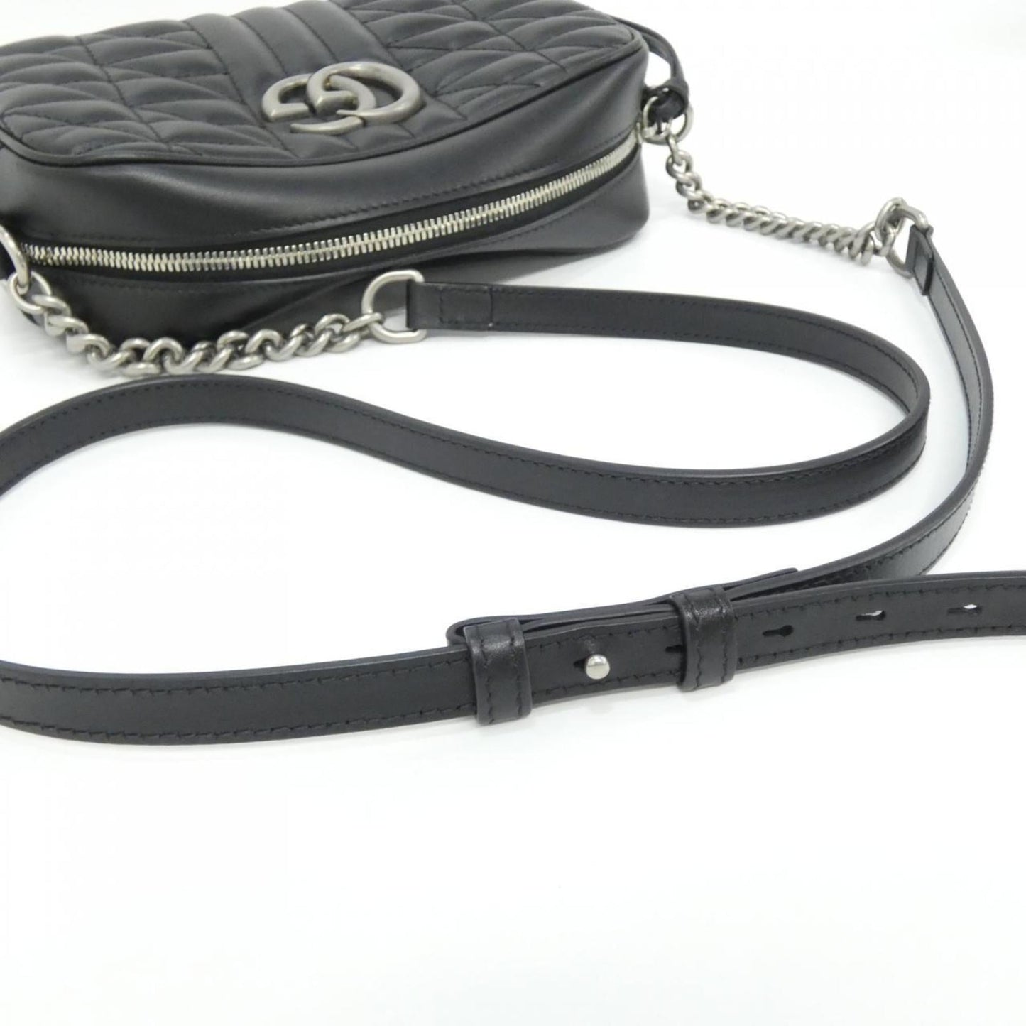 Gucci Black Leather Shoulder Bag ( )