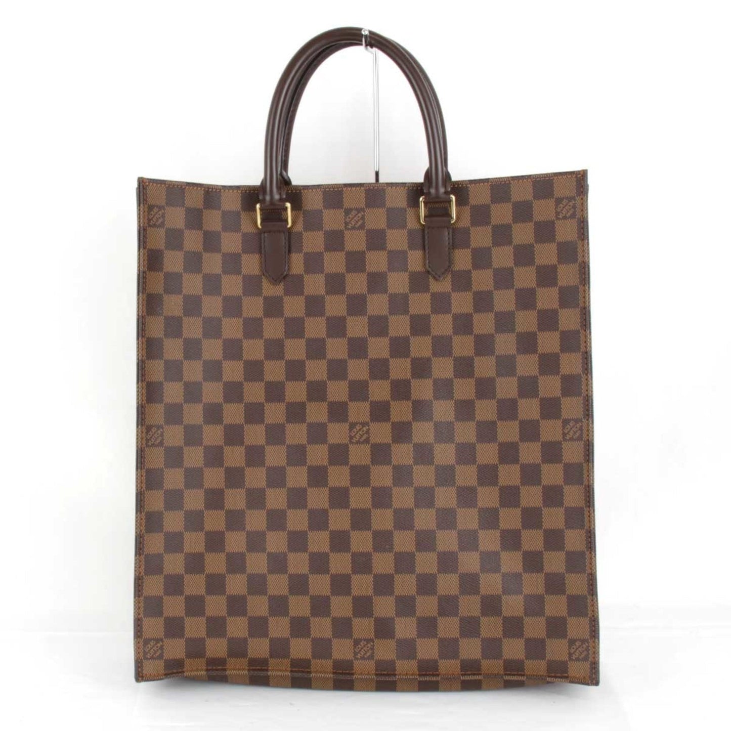 LOUIS VUITTON Damier Sac Pla Handbag PVC Coated Canvas Ebene Women's