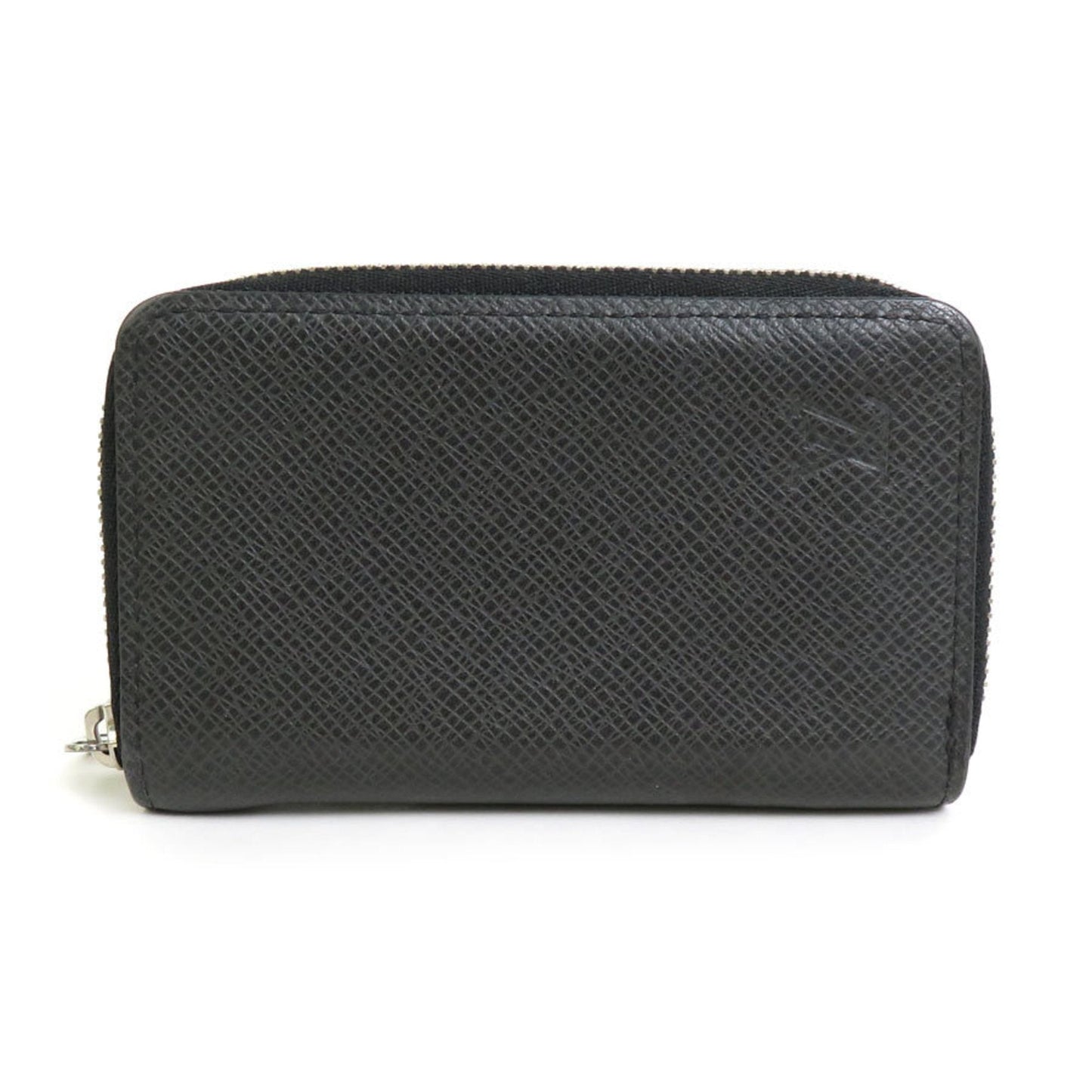 LOUIS VUITTON Coin Case Wallet Taiga Zippy Purse Ardoise Silver Men's M32832