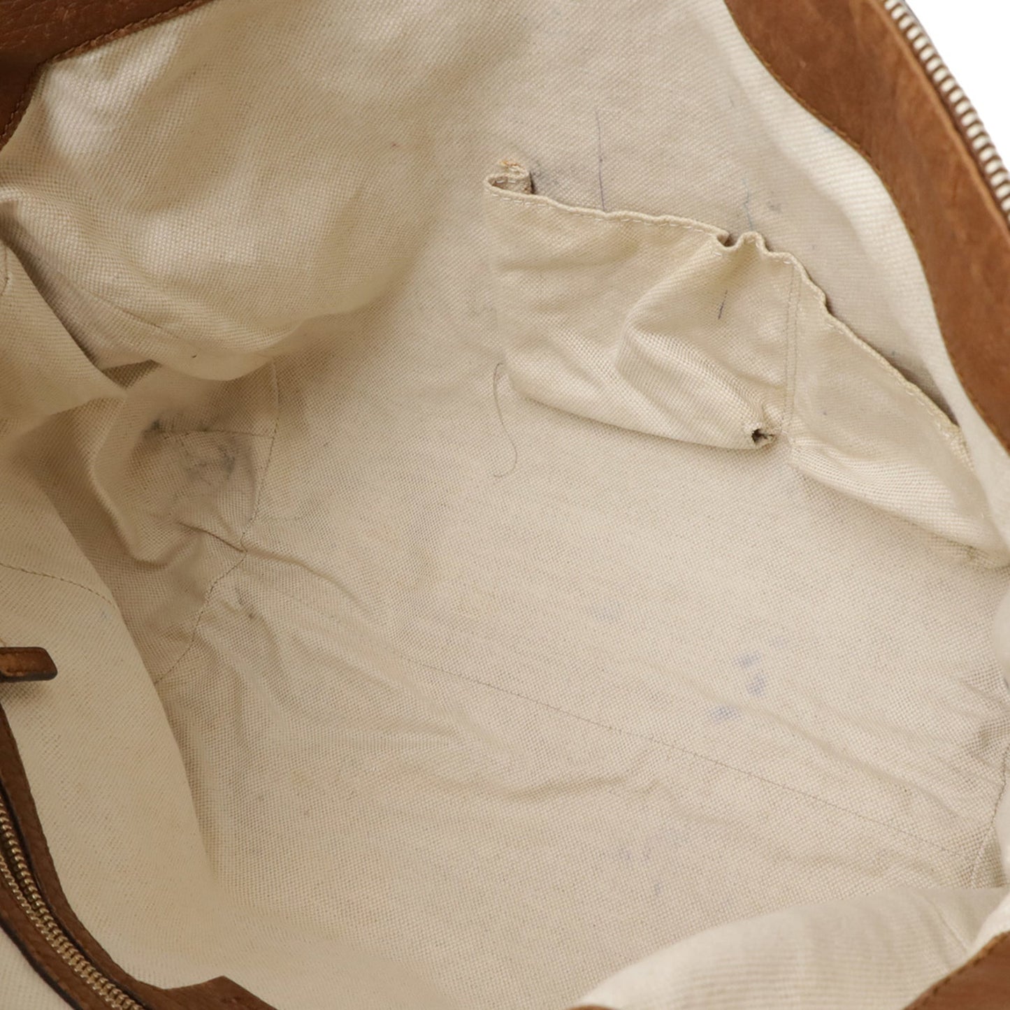 Gucci Gg Canvas Beige Brown Khaki Canvas Leather Shoulder Bag ( )