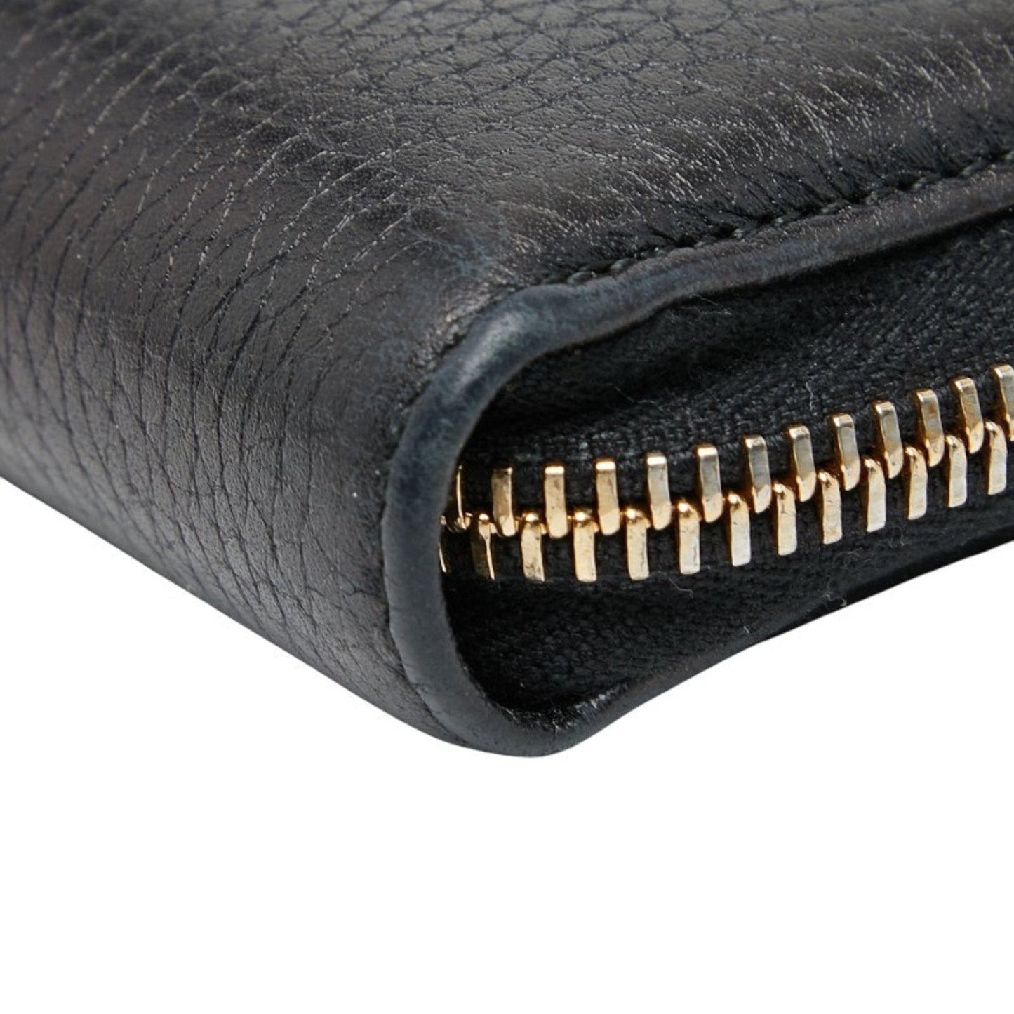 Gucci Navy Leather Long Wallet (Bi-Fold) ( )