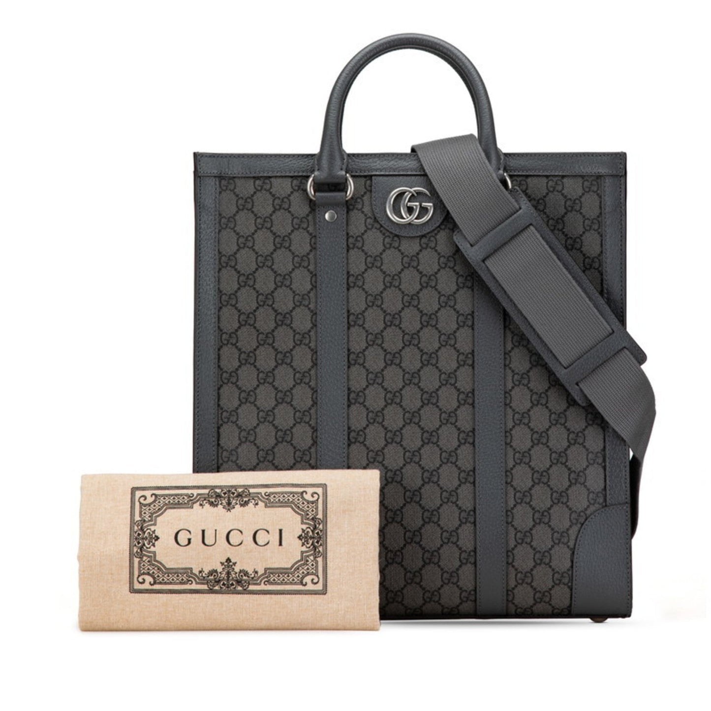 Gucci Gray Pvc Leather Handbag Shoulder Bag ( )