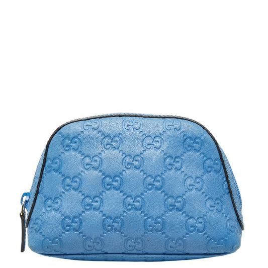 Gucci Blue Leather Pouch ( )