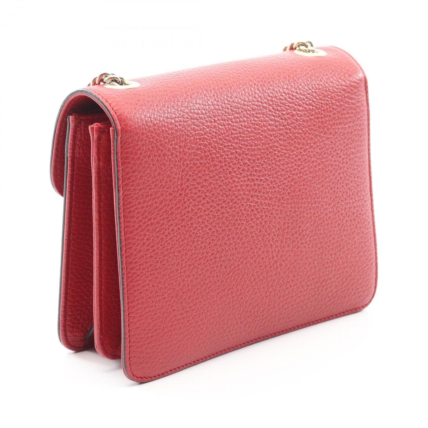 Gucci Red Color Leather Shoulder Bag ( )