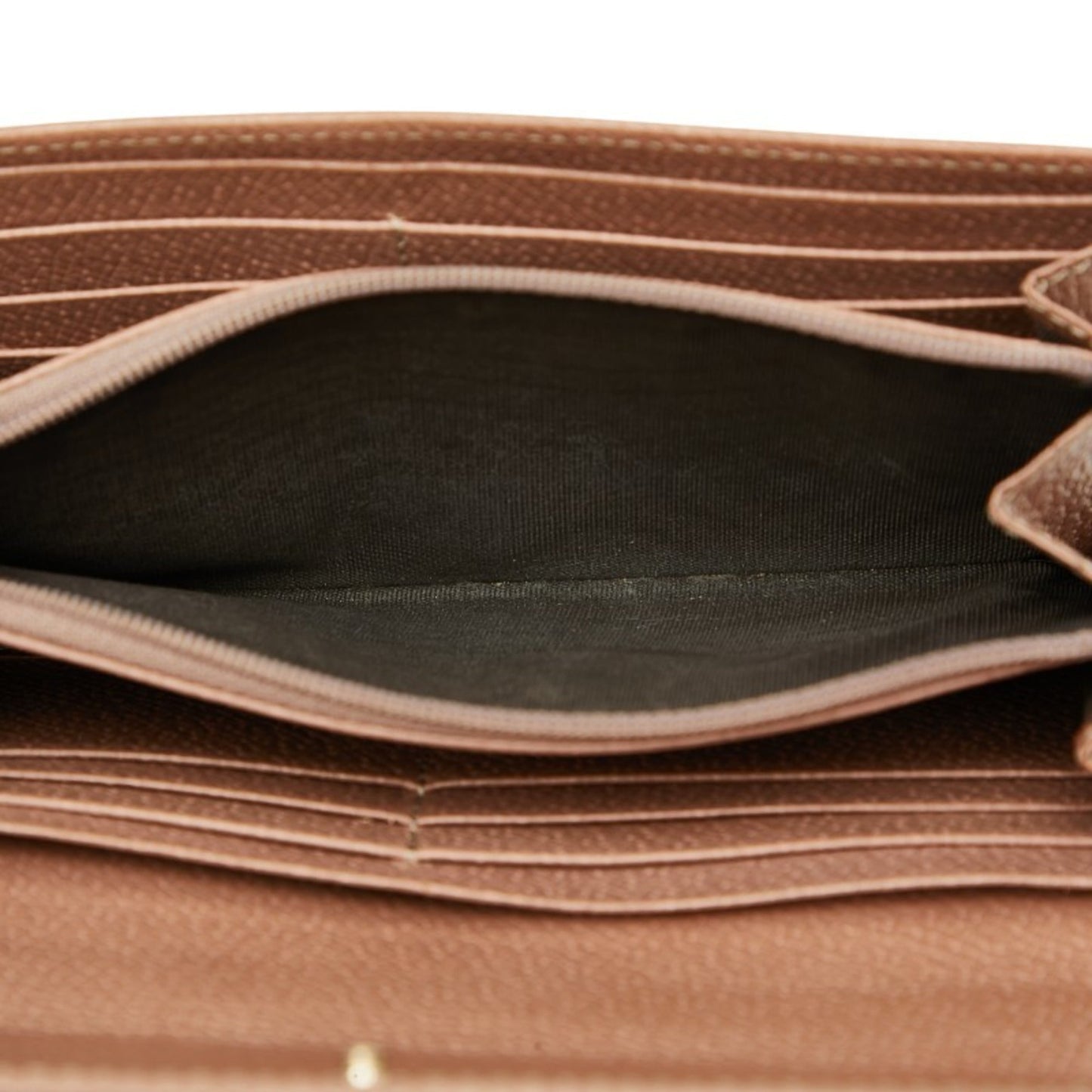 Gucci Beige Pink Canvas Leather Long Wallet (Bi-Fold) ( )