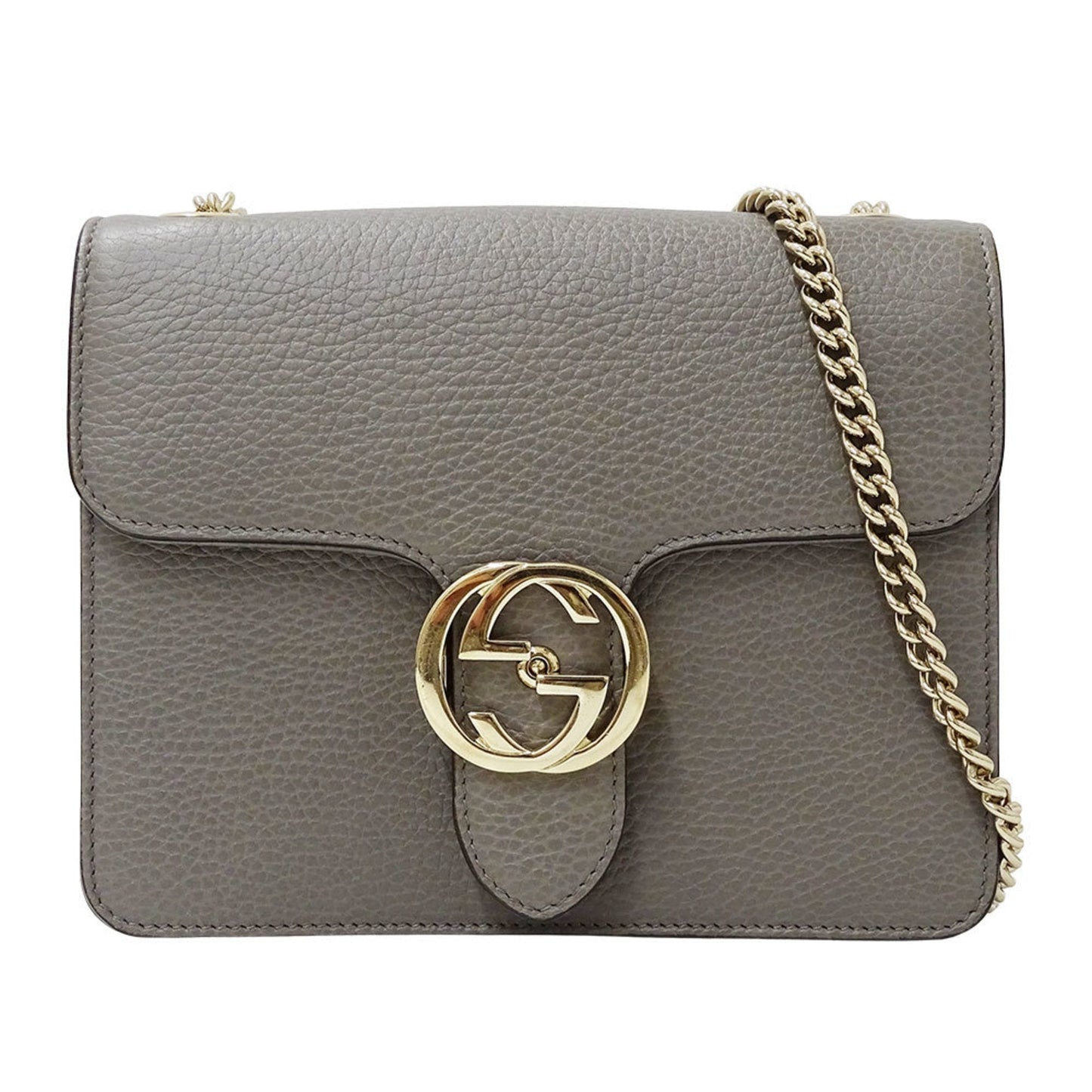 Gucci Gray Leather Shoulder Bag ( )