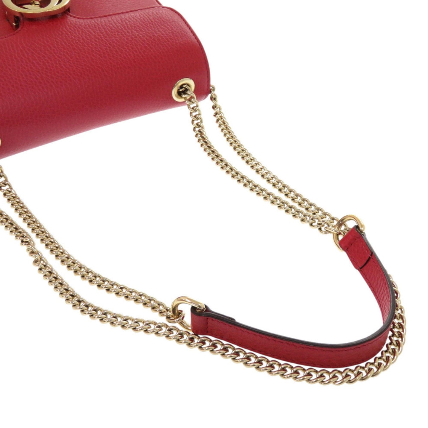 Gucci Red Color Leather Shoulder Bag ( )