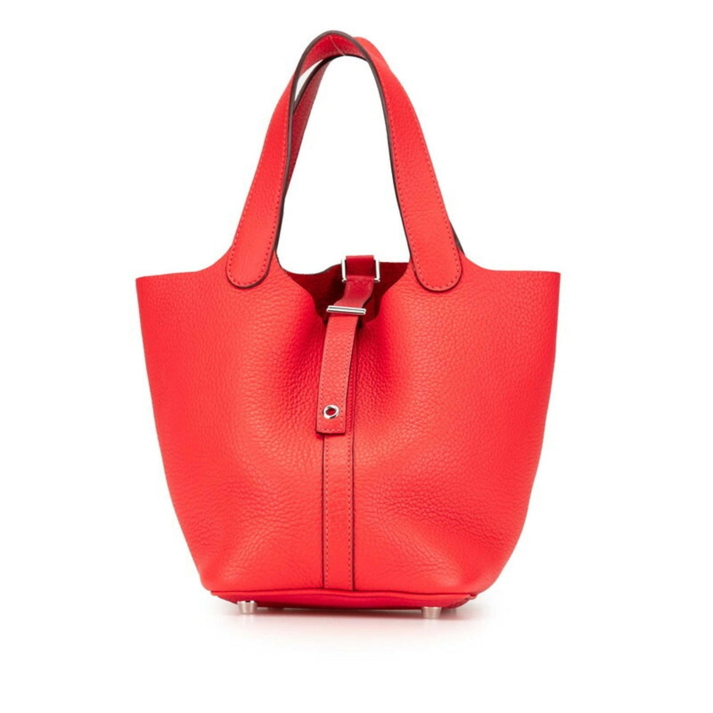 Hermes Red Color Rose Jaipur Taurillon Clemence Leather Handbag ( )
