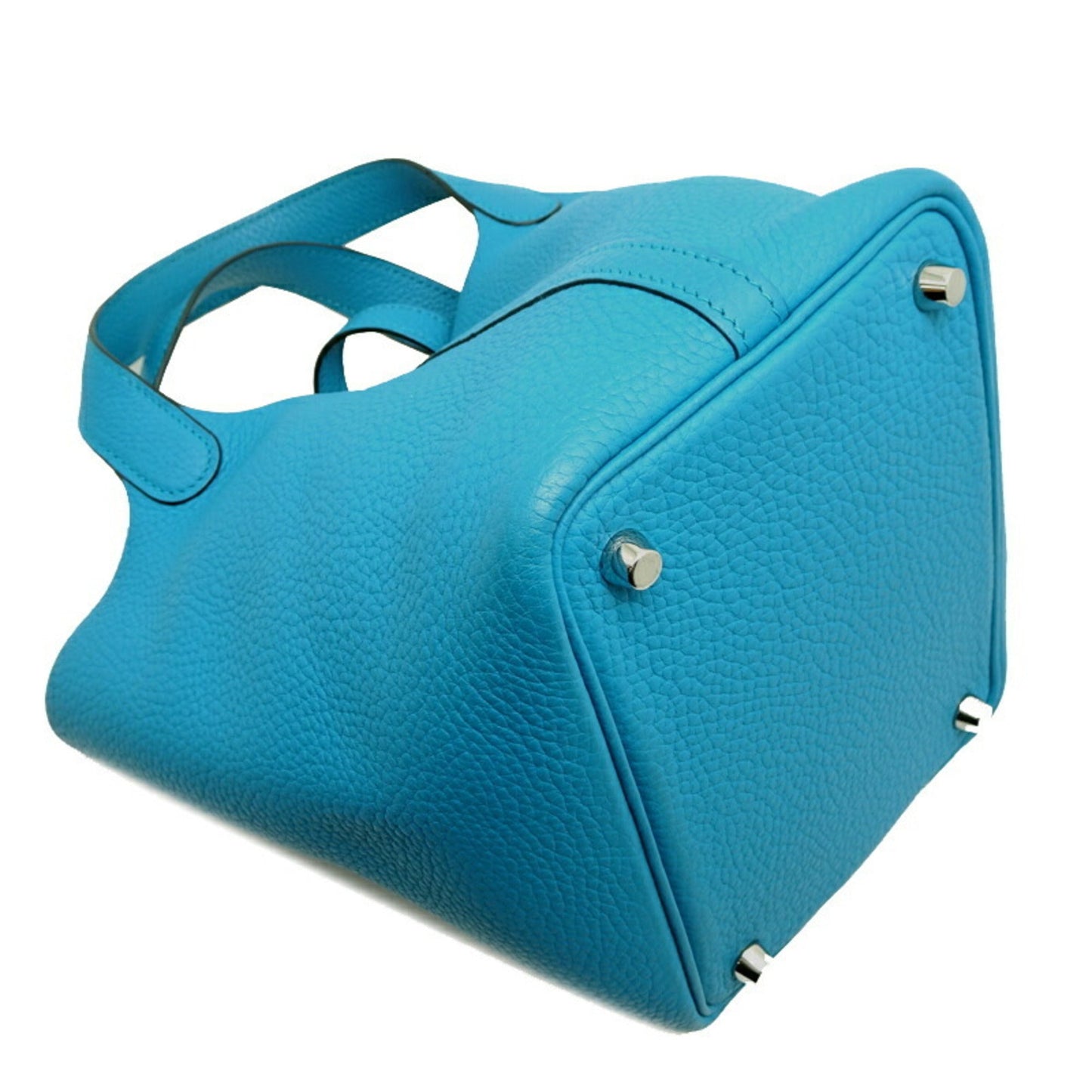 Hermes Picotin Blue Taurillon Clemence Leather Handbag ( )