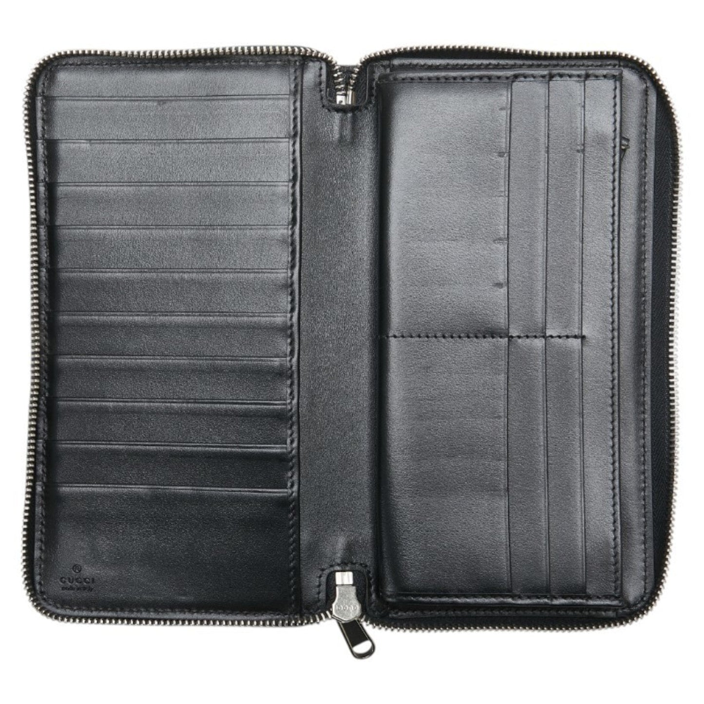 Gucci Black Leather Long Wallet (Bi-Fold) ( )
