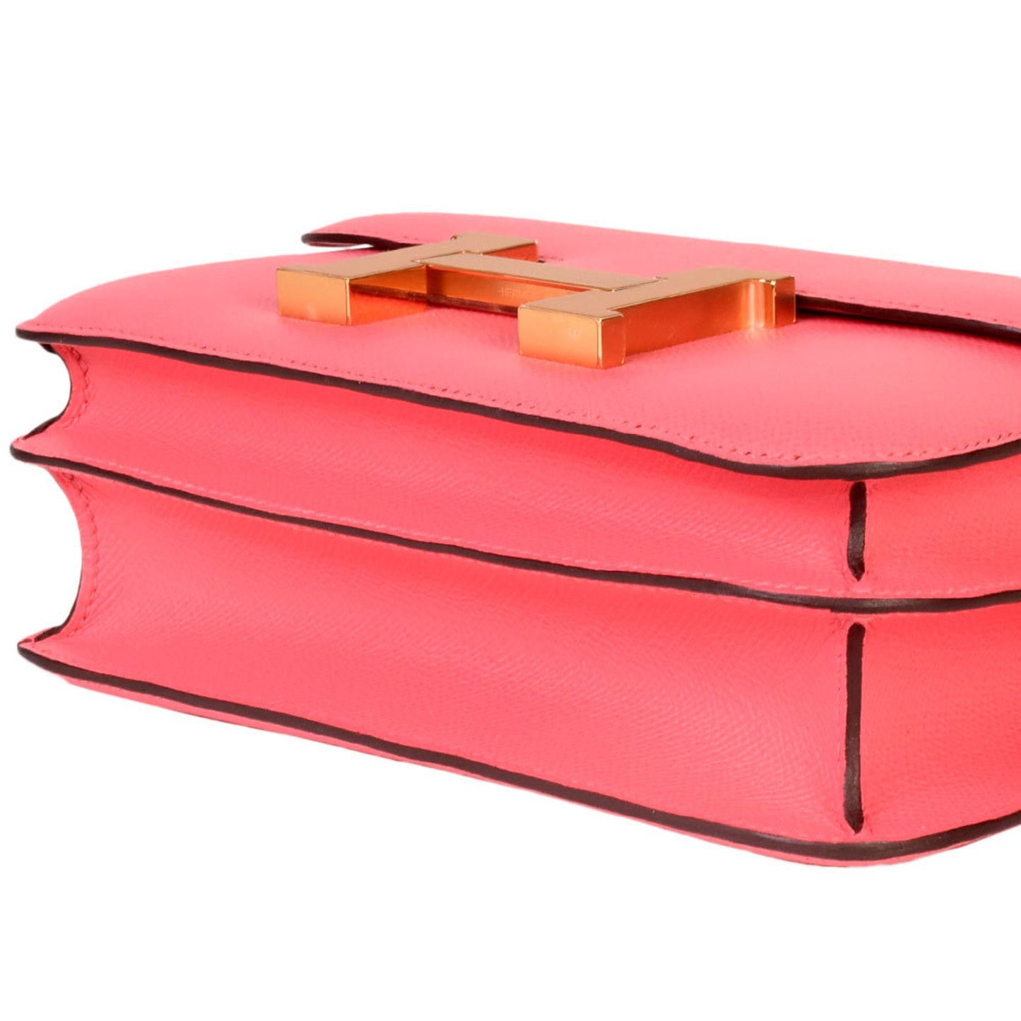 Hermes Constance Pink Rose Azalee Evercalf Leather Shoulder Bag ( )