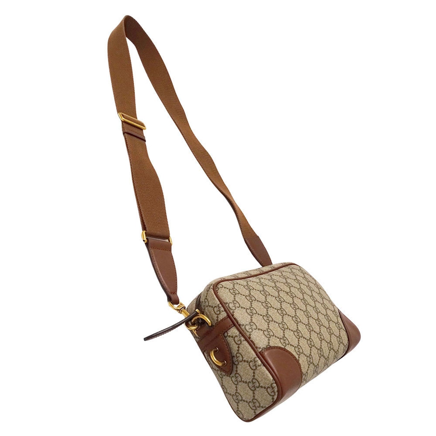 Gucci Beige Brown Gg Supreme Shoulder Bag ( )