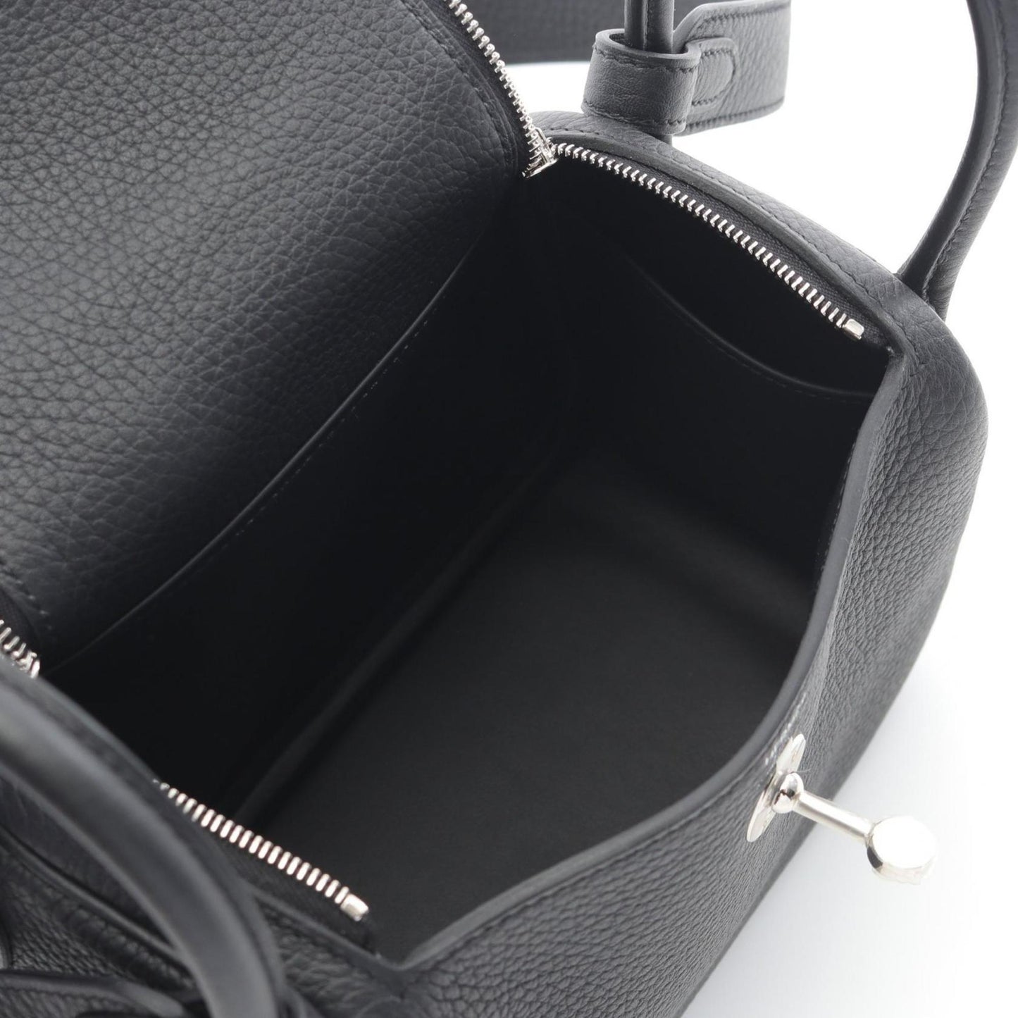 Hermes Lindy Black Taurillon Clemence Leather Shoulder Bag ( )